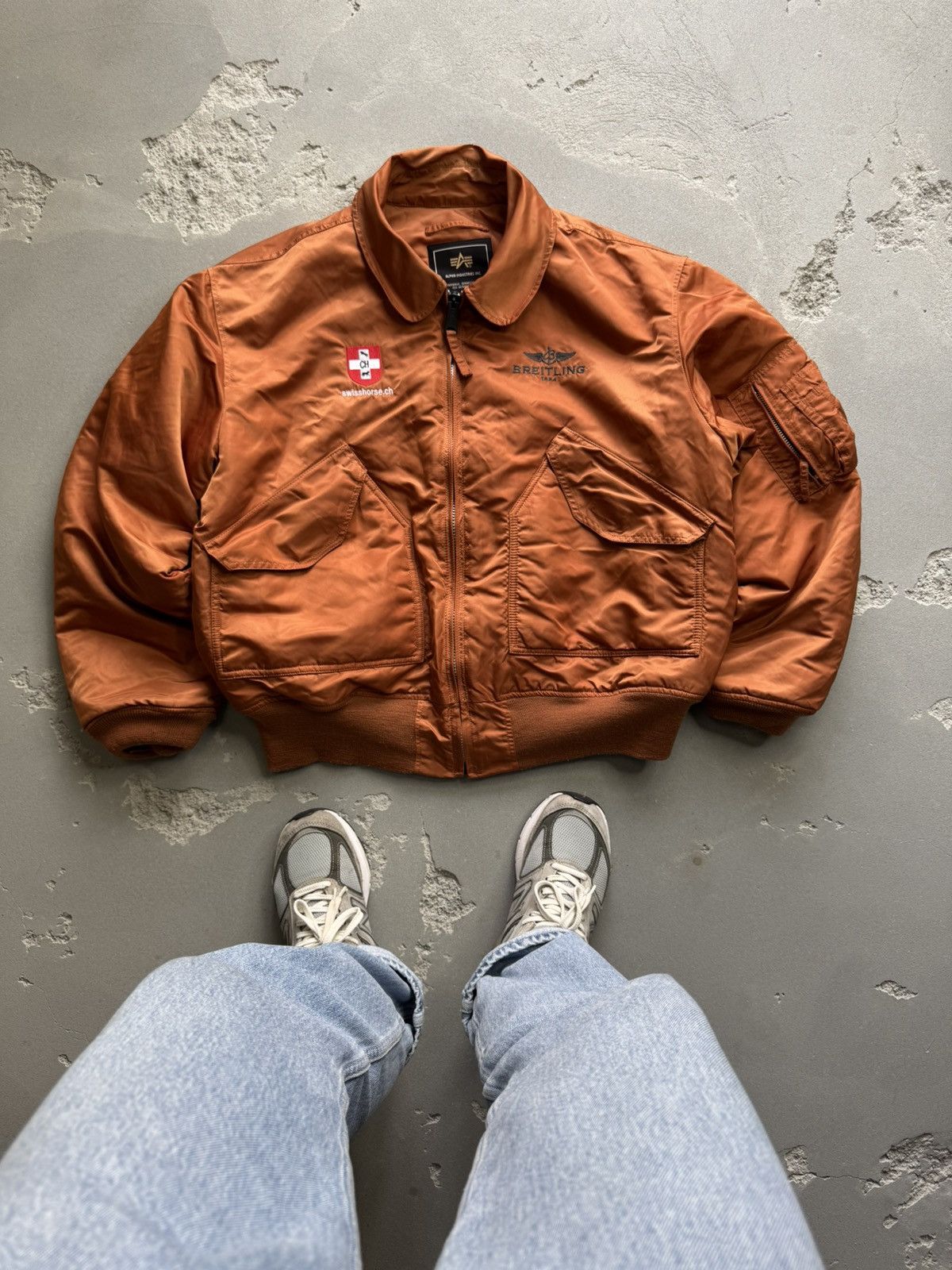 Vintage ALPHA INDUSTRIES x BREITLING Jacket