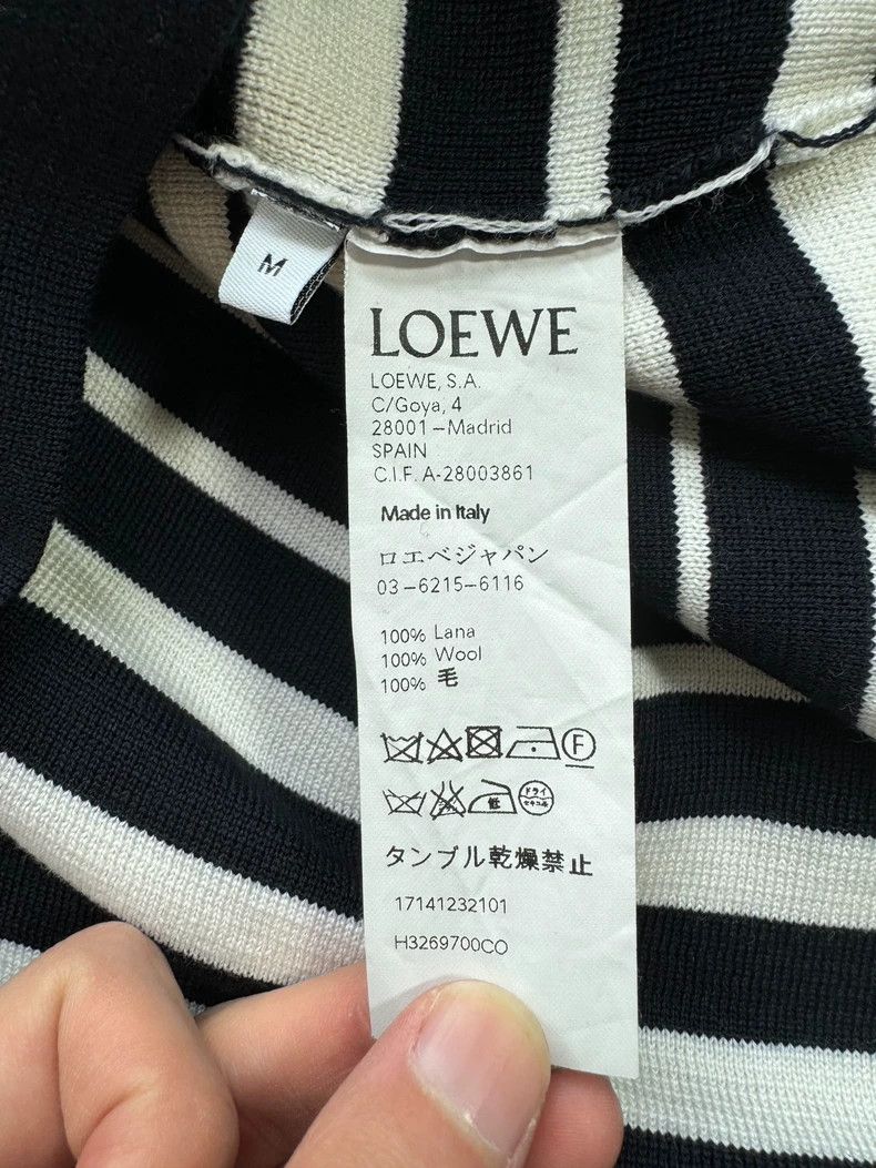 Loewe LOEWE Striped embroidered logo one shoulder knit top Size M / US 6-8 / IT 42-44 - 6 Thumbnail