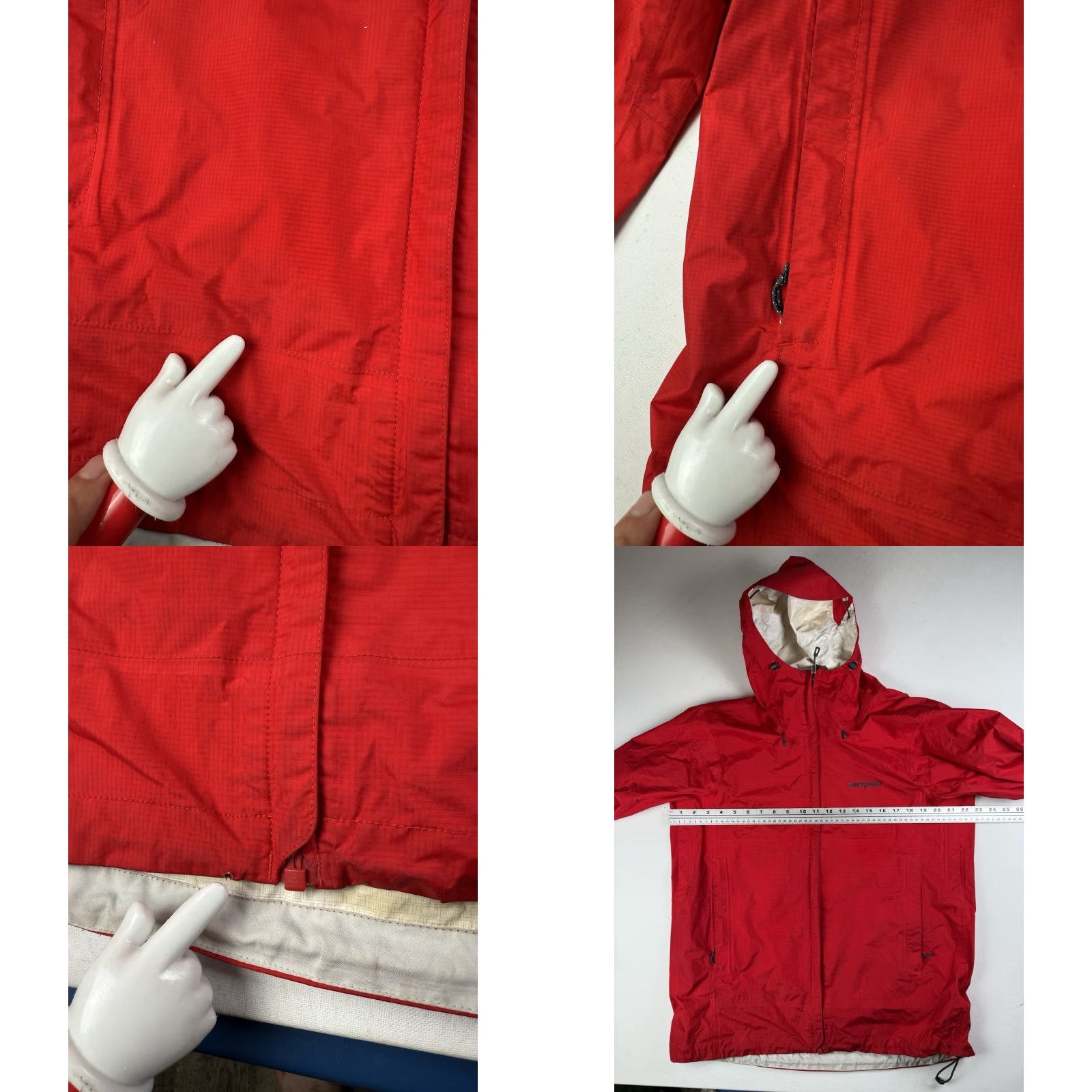 Patagonia VINTAGE Patagonia Jacket Mens Regular S Red Zip Hooded Lightweight All Seasons Pockets Rain Coat Size US S / EU 44-46 / 1 - 8 Thumbnail