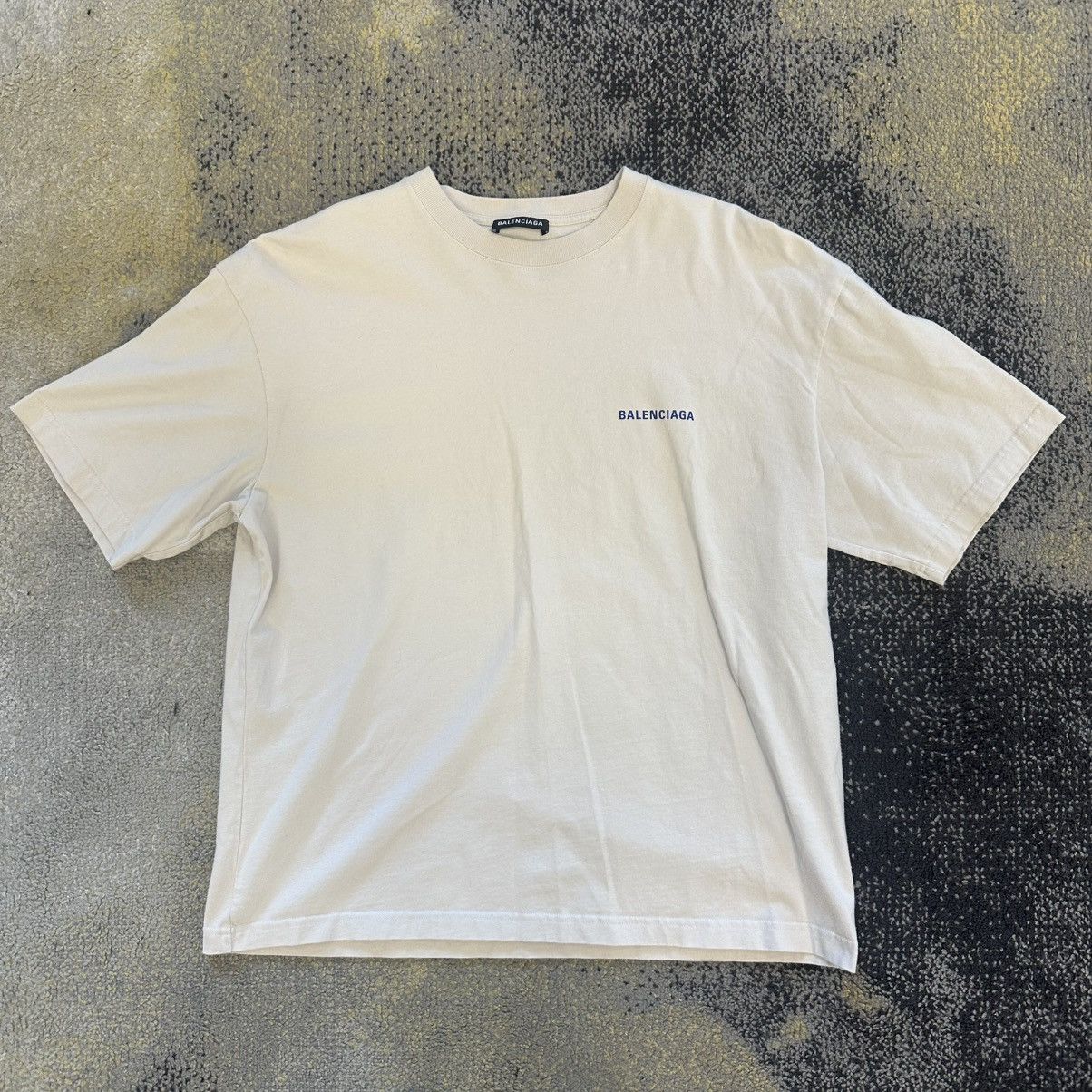 Balenciaga BALENCIAGA MEN’S COTTON LOGO PRINT SHIRT Size Medium Size US M / EU 48-50 / 2 - 1 Thumbnail