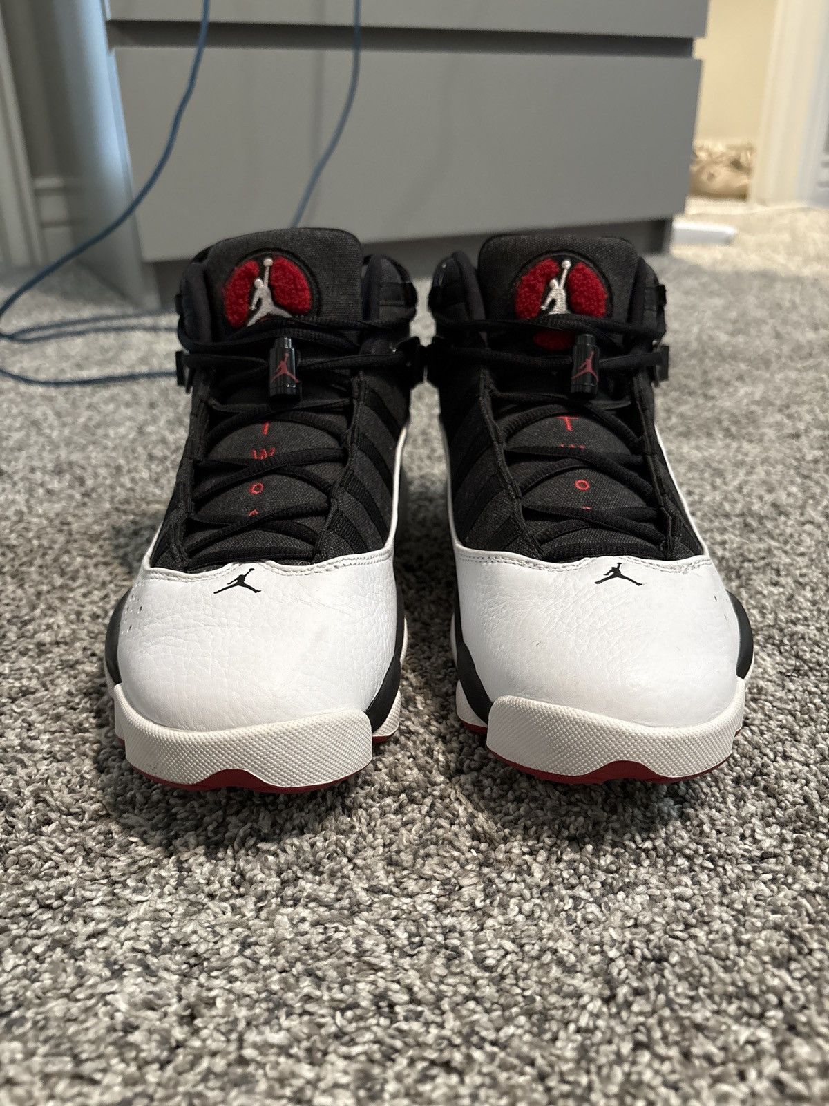 Jordan Brand Jordan 6 Rings ‘Black White Gym Red’ Size US 8 / EU 41 - 3 Thumbnail