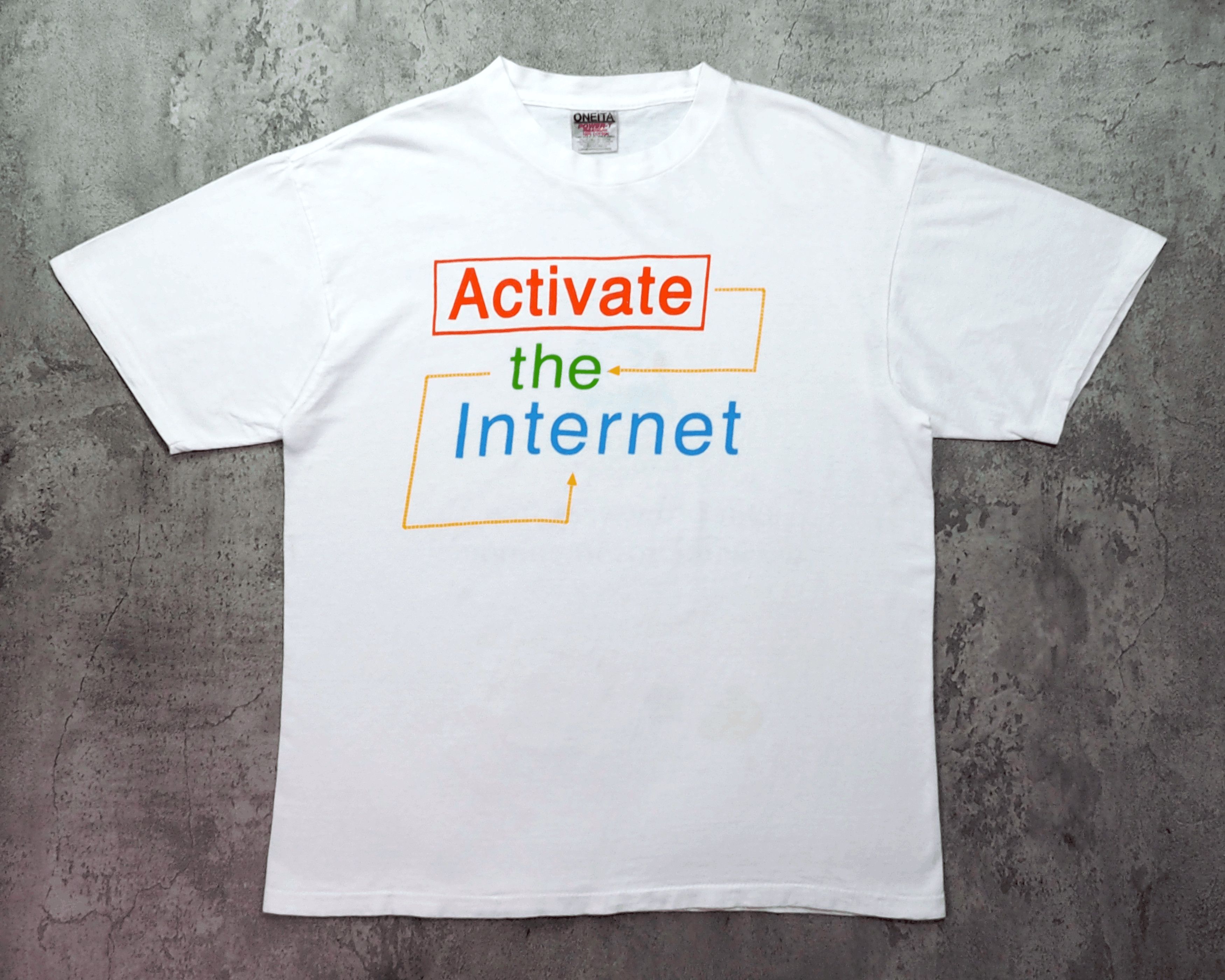 Vintage Vintage 1990s Internet Explorer Activate Internet Shirt L Size US L / EU 52-54 / 3 - 1 Thumbnail