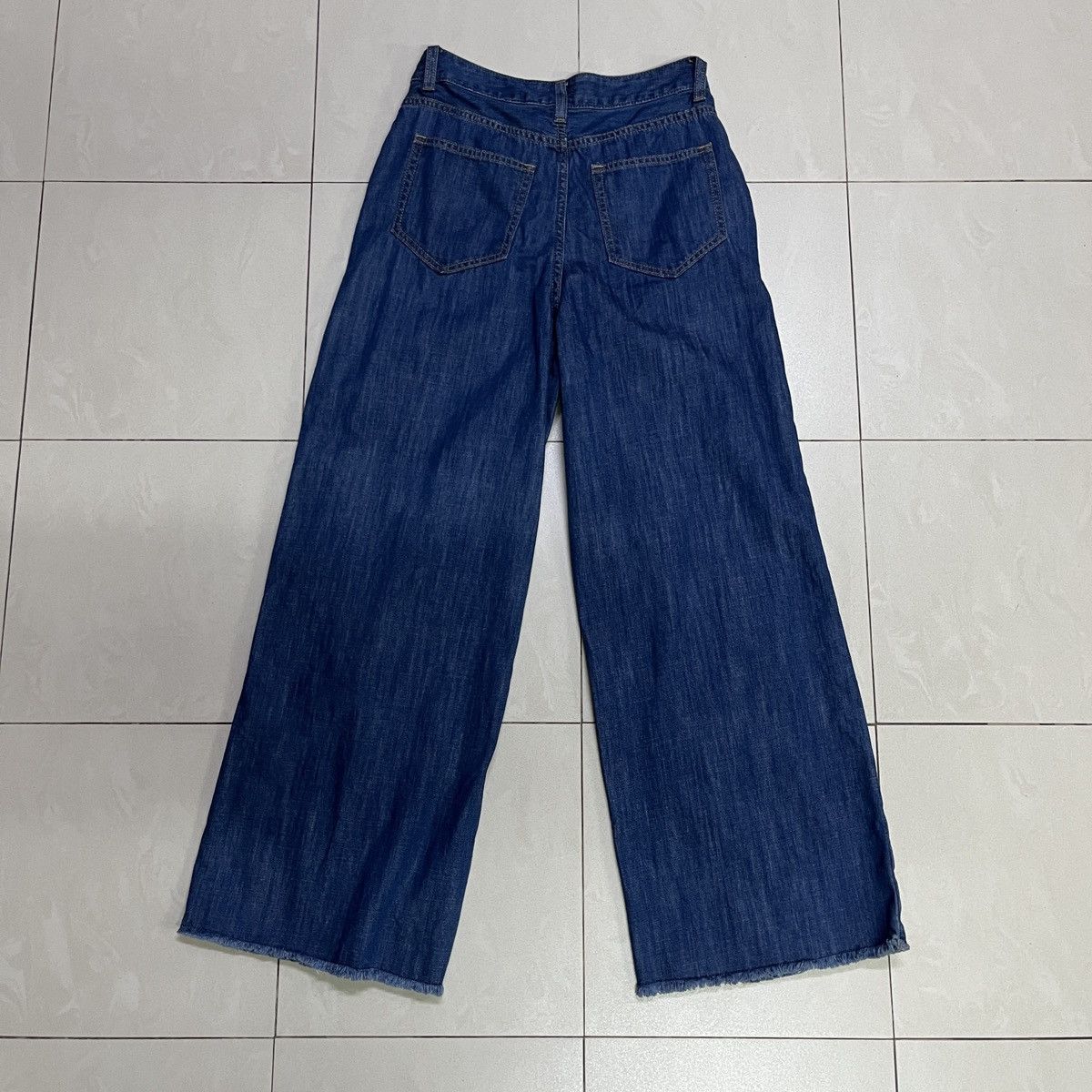GU × Japanese Brand GU Pleated Baggy Jeans Size 27" / US 4 / IT 40 - 10 Thumbnail