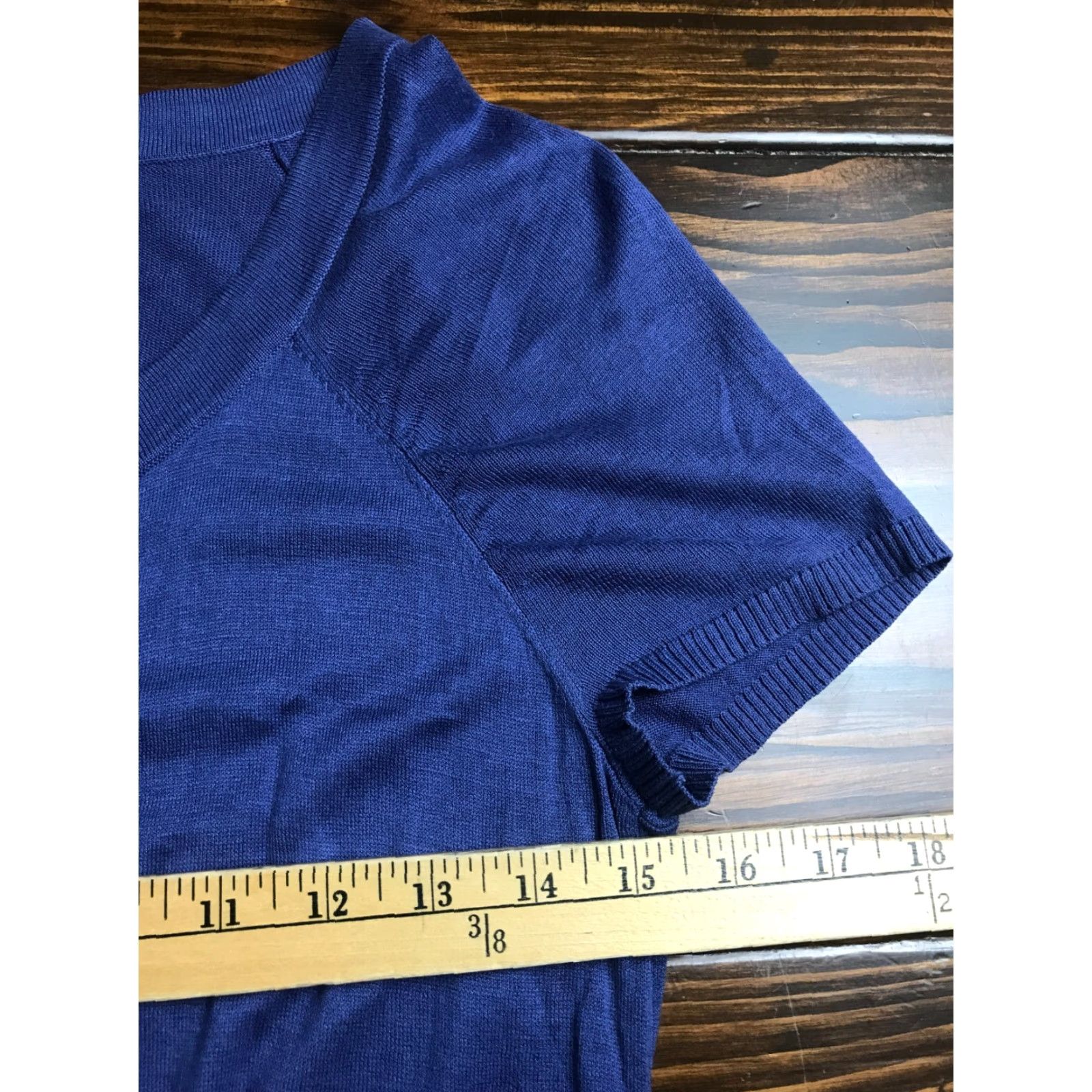 Ann Taylor Ann Taylor Shirt, Womens, Button-Up, Cropped, XS, Blue, Casual, Modern, 90s? Size XS / US 0-2 / IT 36-38 - 3 Thumbnail