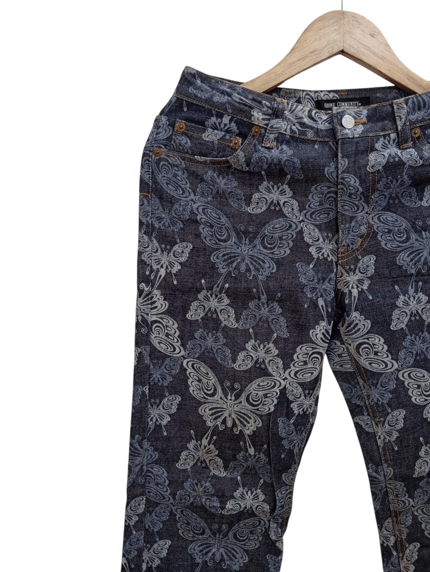 Japanese Brand × Vintage 🔥🔥Ozone Community Full Print Butterfly Motif Pants Jeans Size US 28 / EU 44 - 6 Thumbnail