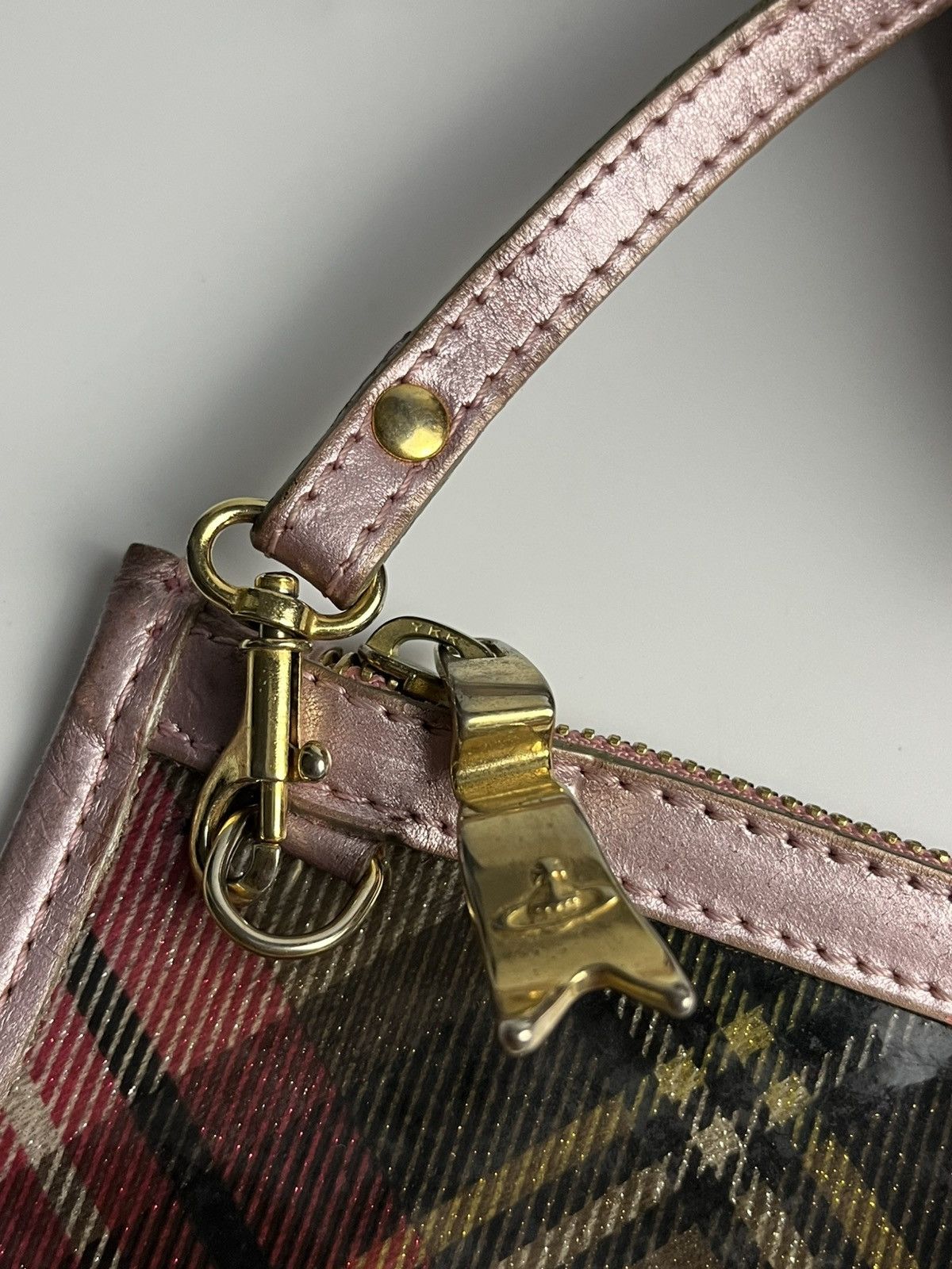 Vivienne Westwood Vivienne Westwood PVC Plastic Tartan Tote Bag with Pouch Size ONE SIZE - 15 Thumbnail