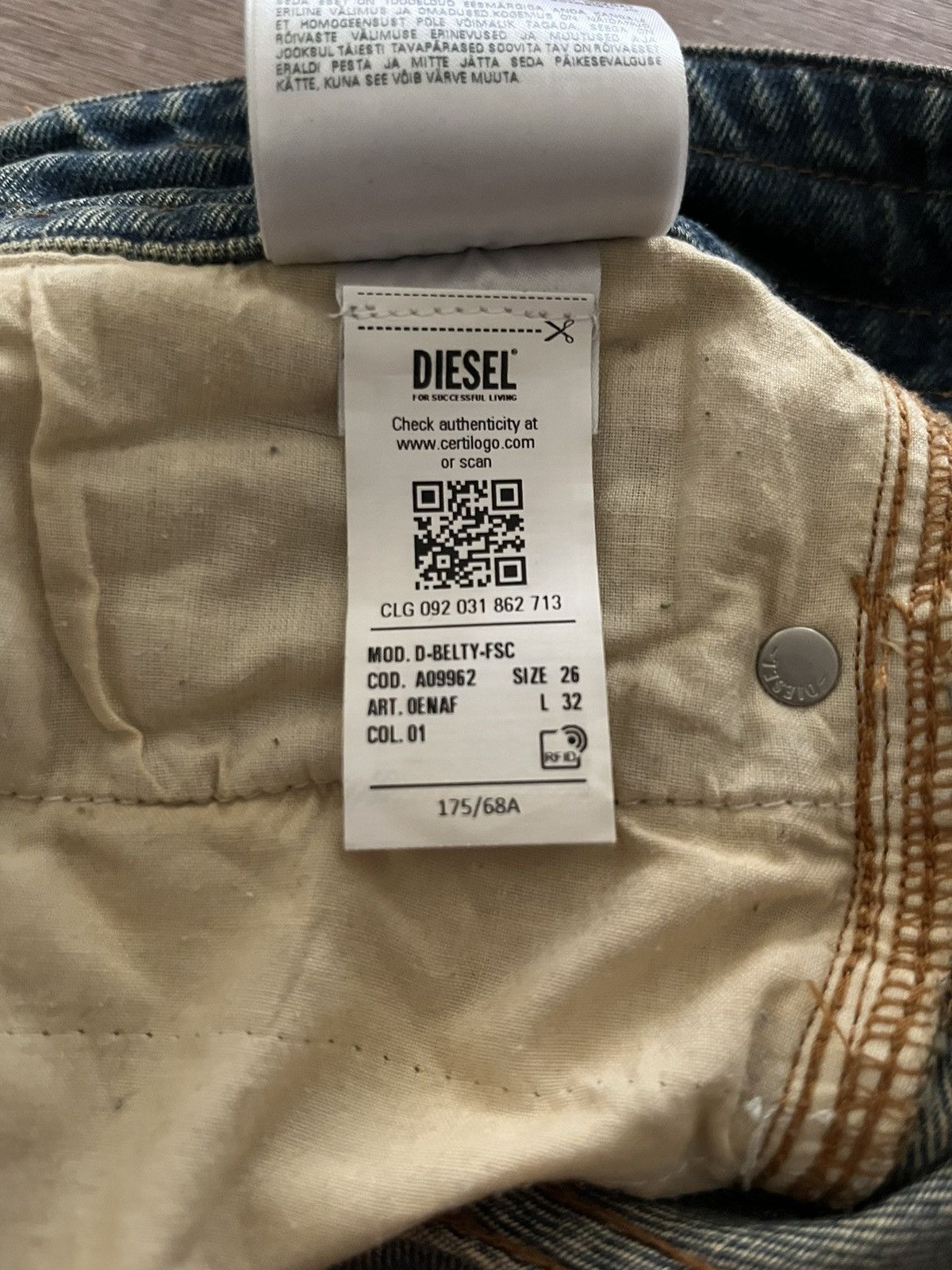 Diesel Diesel D-Belty-FSC faded jeans Size 26" / US 2 / IT 38 - 5 Thumbnail