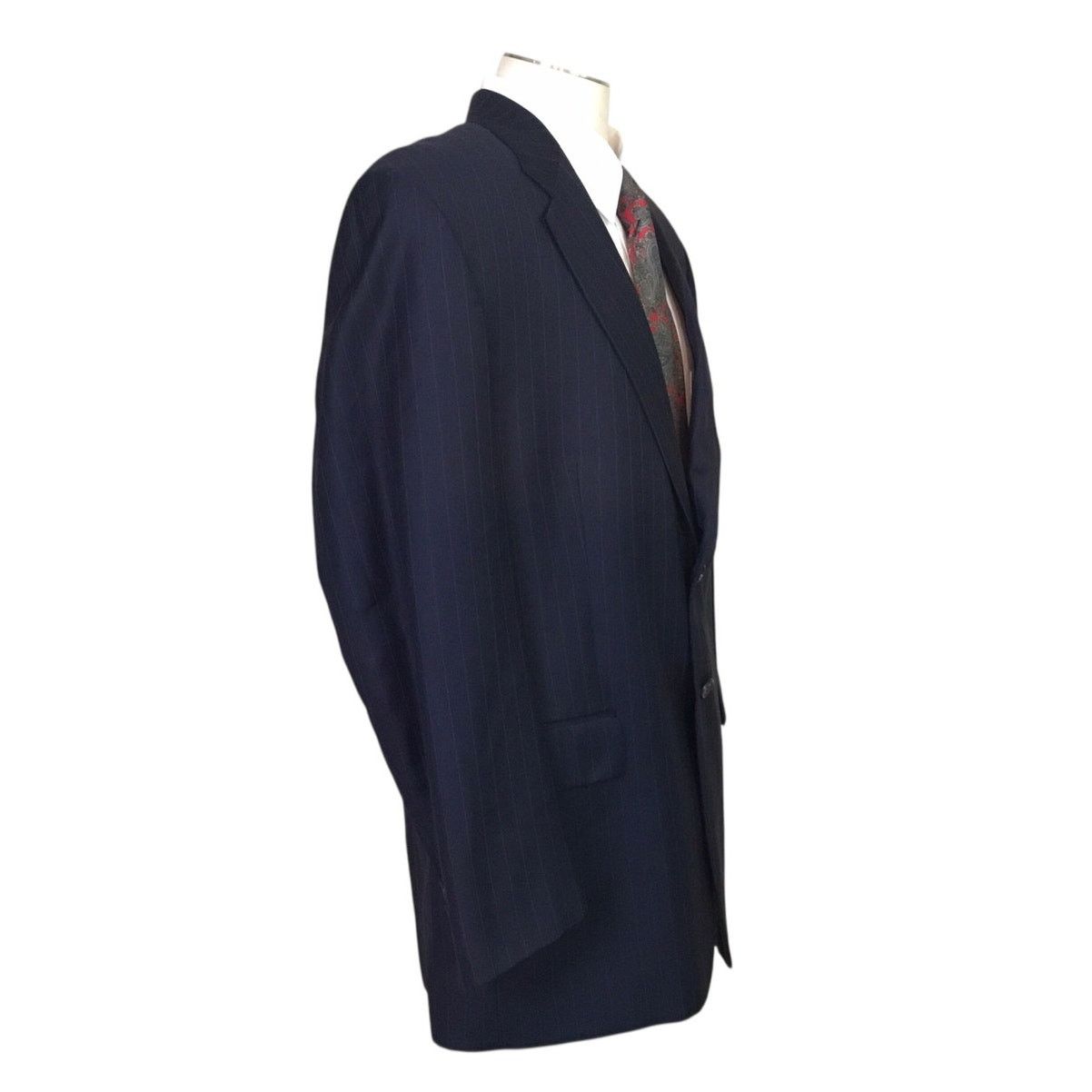 Chaps Ralph Lauren Chaps Navy Blue Pinstripe Suit Coat 46 Regular Size US XL / EU 56 / 4 - 5 Thumbnail