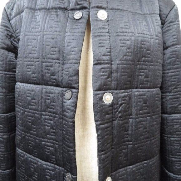 Fendi Fendi Zucca FF Quilted Coat Black size 40 Size US XXS / EU 40 - 3 Thumbnail