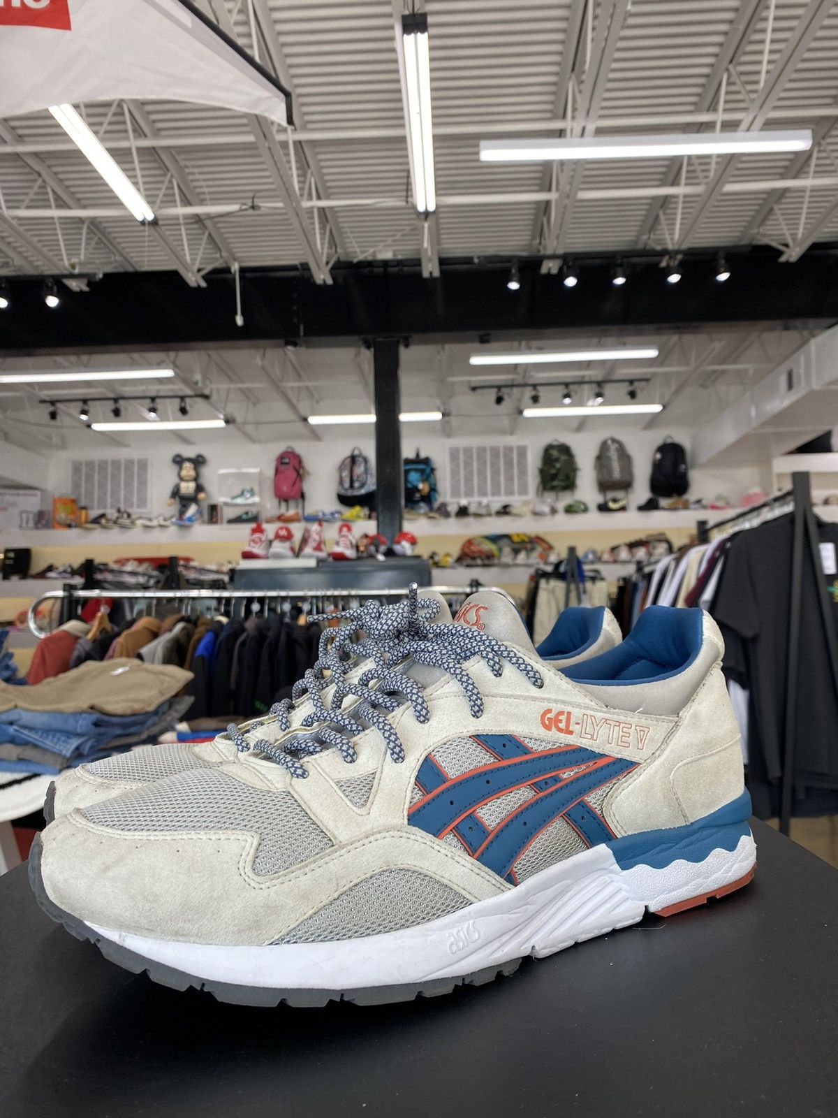 image of Asics Gel-Lyte 5 Legion Blue Sz. 13 Shoes in Light Grey, Men's