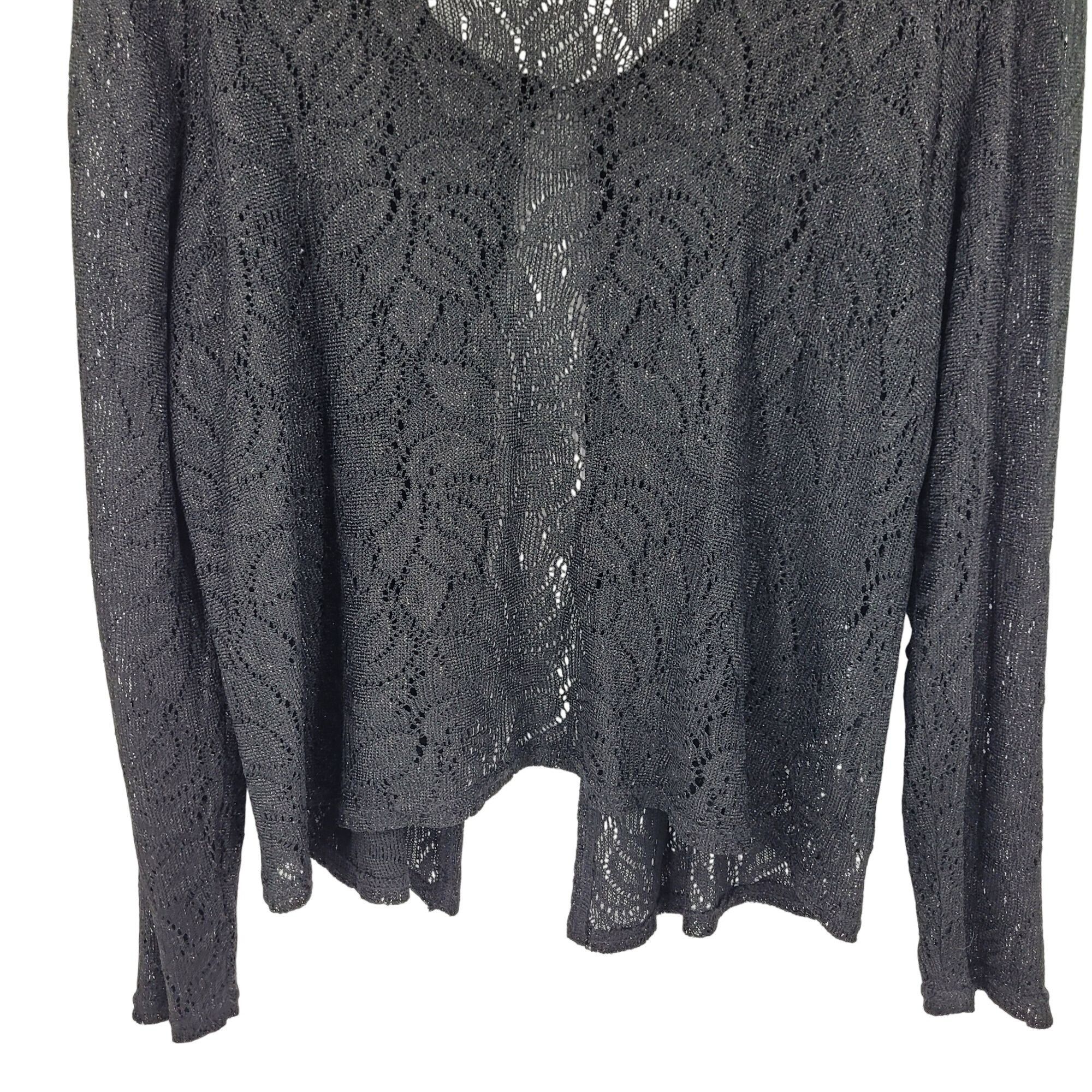Vintage Vtg Black Lace Cardigan Sweater Button Front Sz 16 Formal Me Size XXL / US 16-18 / IT 52-54 - 9 Thumbnail