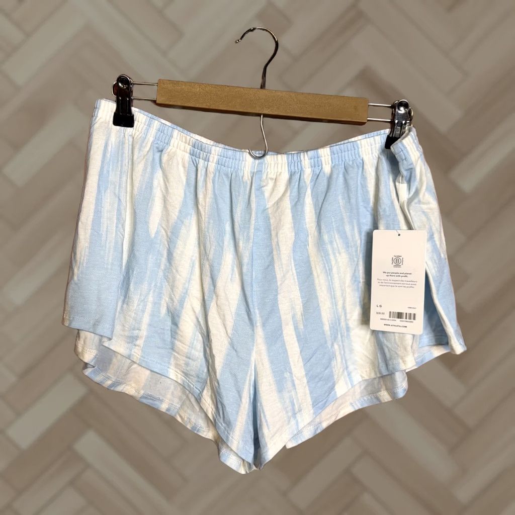 Athleta Athleta Sleep Shorts Womens Plus Large Multicolor Striped Lounge Nighttime Bliss NWT Size 40" / US 18 - 1 Thumbnail