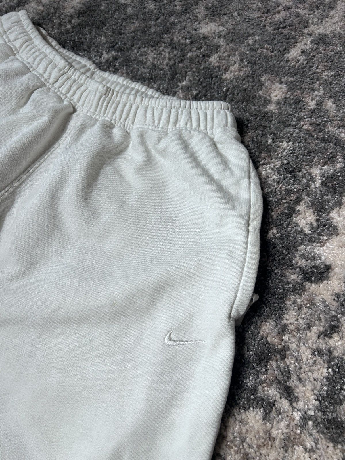 Nike × Vintage Vintage 90's Nike Heavy Cotton White Track Pants Big Logo Size US 32 / EU 48 - 11 Thumbnail