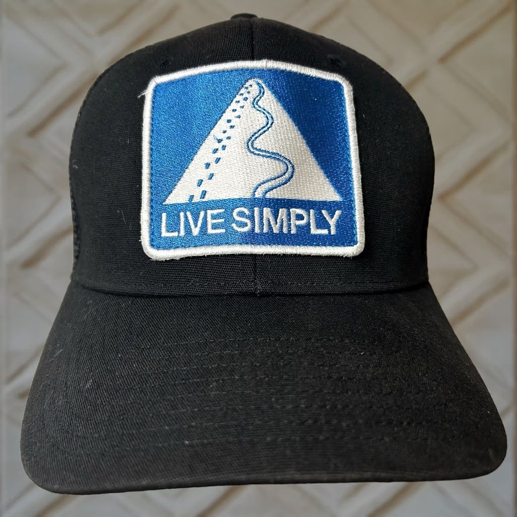 Patagonia VINTAGE Patagonia Snapback Hat Black Live Simply Hike Up Ski Down Mens Size ONE SIZE - 1 Thumbnail