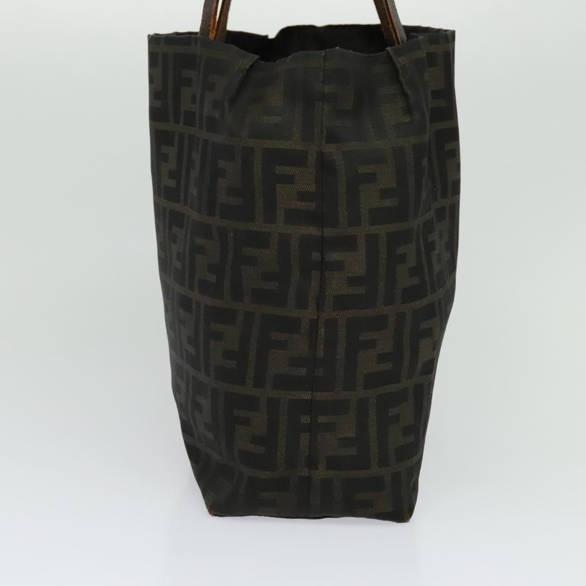 Fendi FENDI Zucca Canvas Tote Bag Nylon Brown Black Size ONE SIZE - 4 Thumbnail