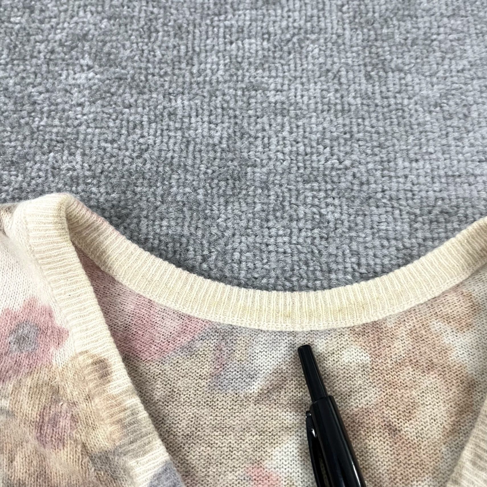 Express VINTAGE EXPRESS Sweater Women's Small Floral Knit Angora Wool Rabbit Hair Fall Winter Classic Size S / US 4 / IT 40 - 6 Thumbnail