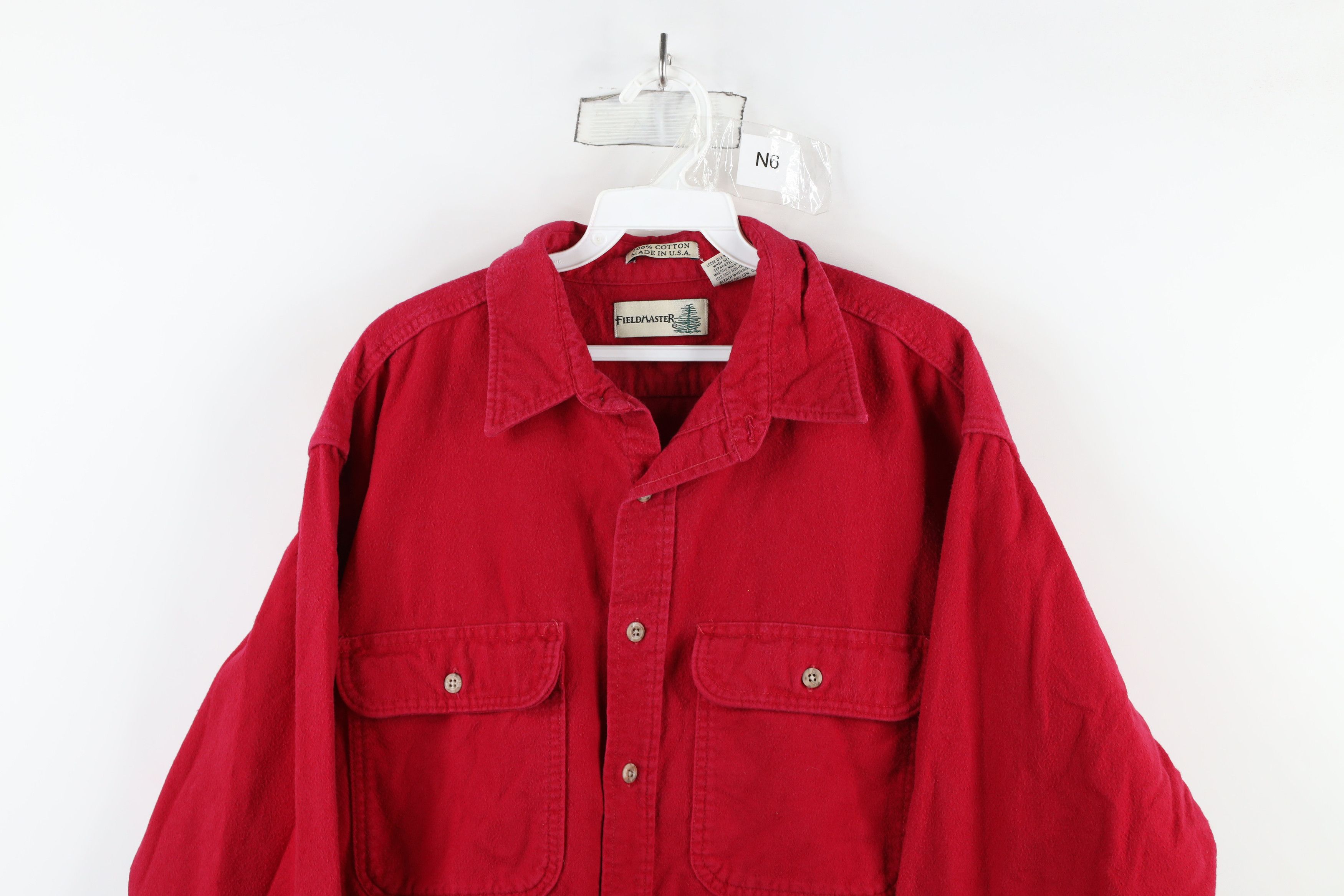 Vintage Vintage 90s Streetwear Cloth Collared Button Shirt Red USA Size US XL / EU 56 / 4 - 2 Thumbnail