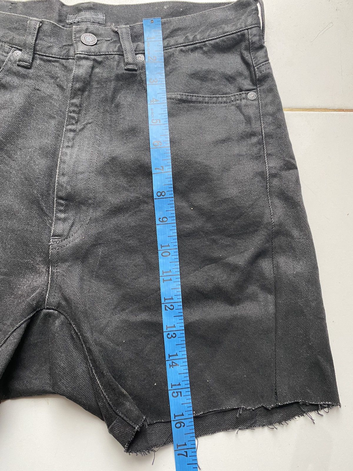 2000s Lad Musician waxed cropped denim pants Denim