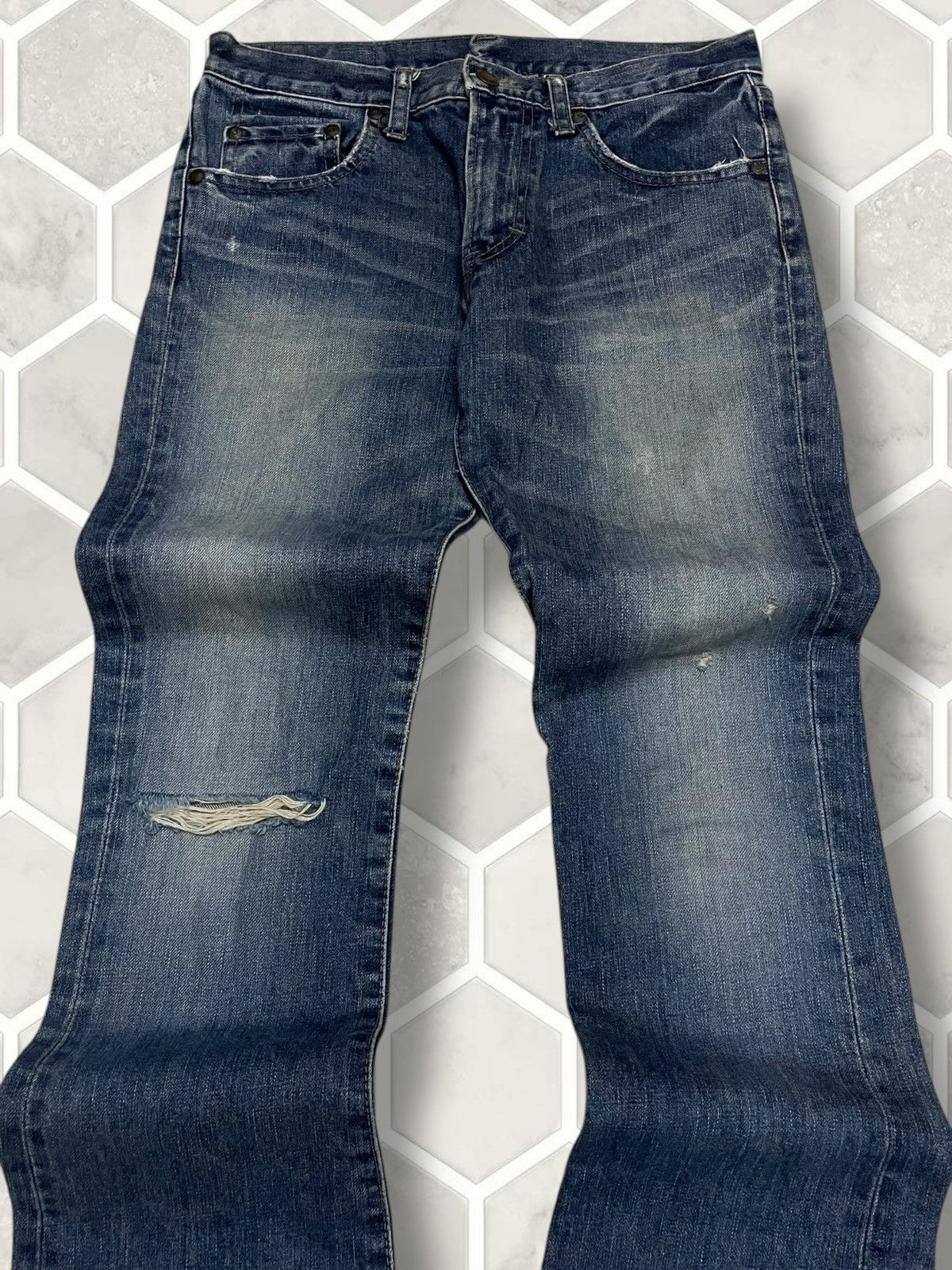 Hysteric Glamour Vintage Designer Japan 90s Rna Small Flared Distressed Denim Size US 28 / EU 44 - 4 Thumbnail