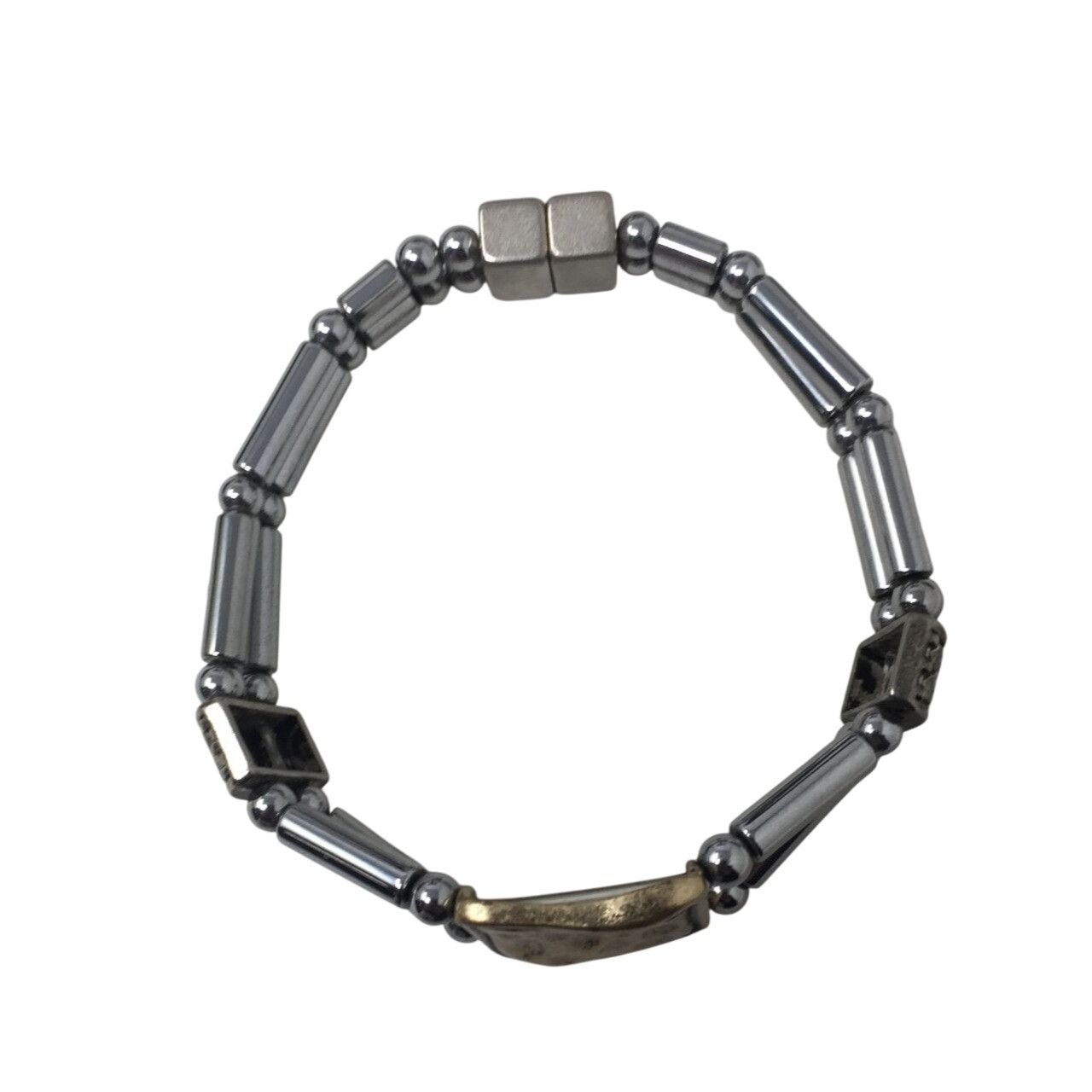 Other Women's Magnetic Silver Tone Bracelet with Rectangular Penda Size ONE SIZE - 4 Thumbnail
