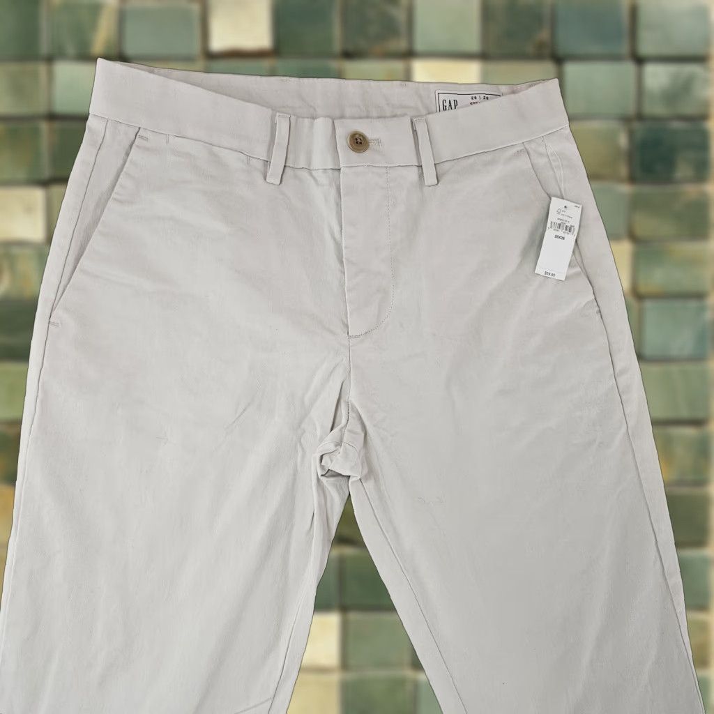Gap GAP Pants Mens 28x28 Beige Straight Leg Chino Regenerative Cotton New Tags Size US 28 / EU 44 - 1 Thumbnail