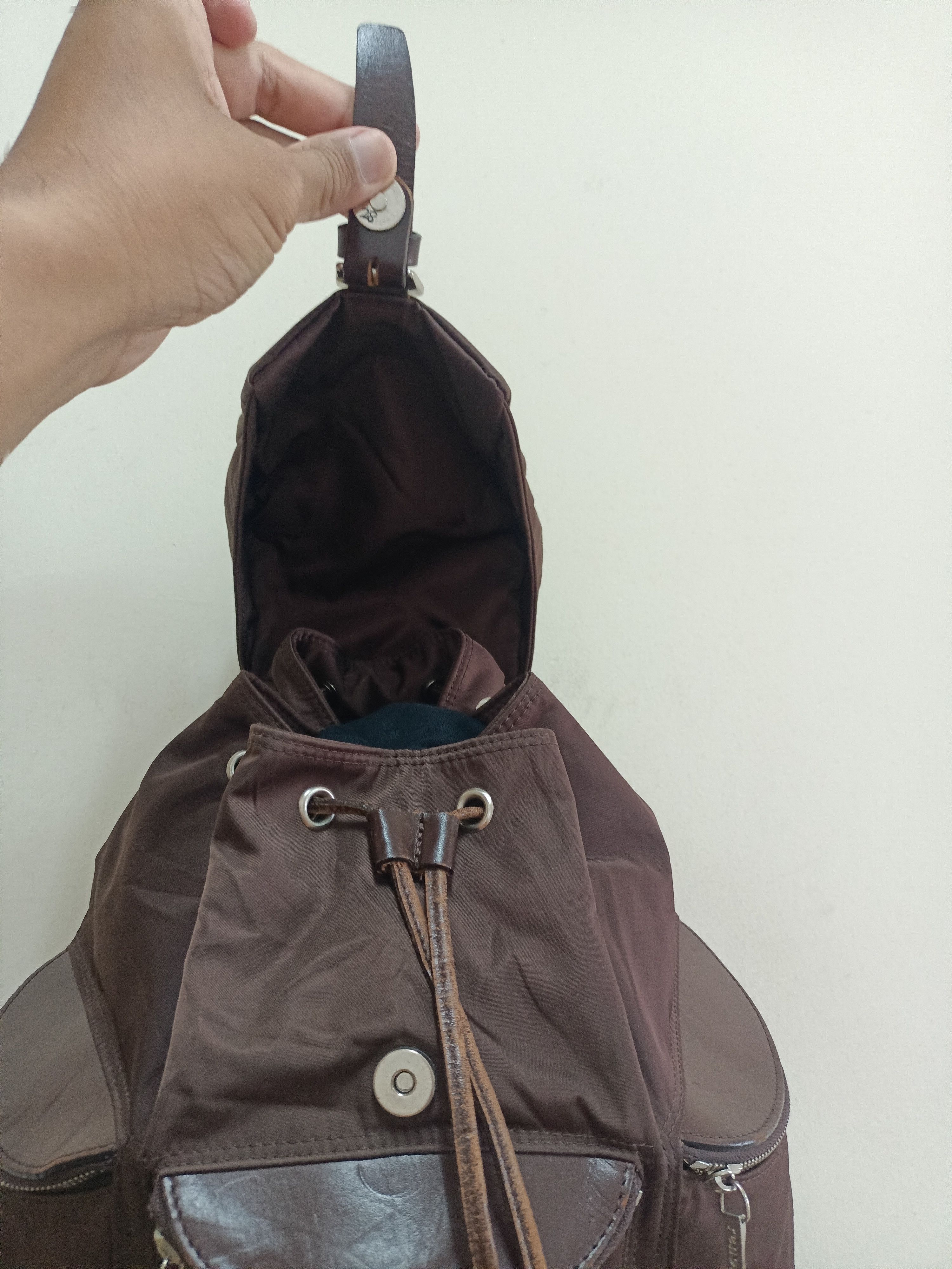 Renoma Vintage Renoma Paris nylon leather backpack Size ONE SIZE - 4 Thumbnail