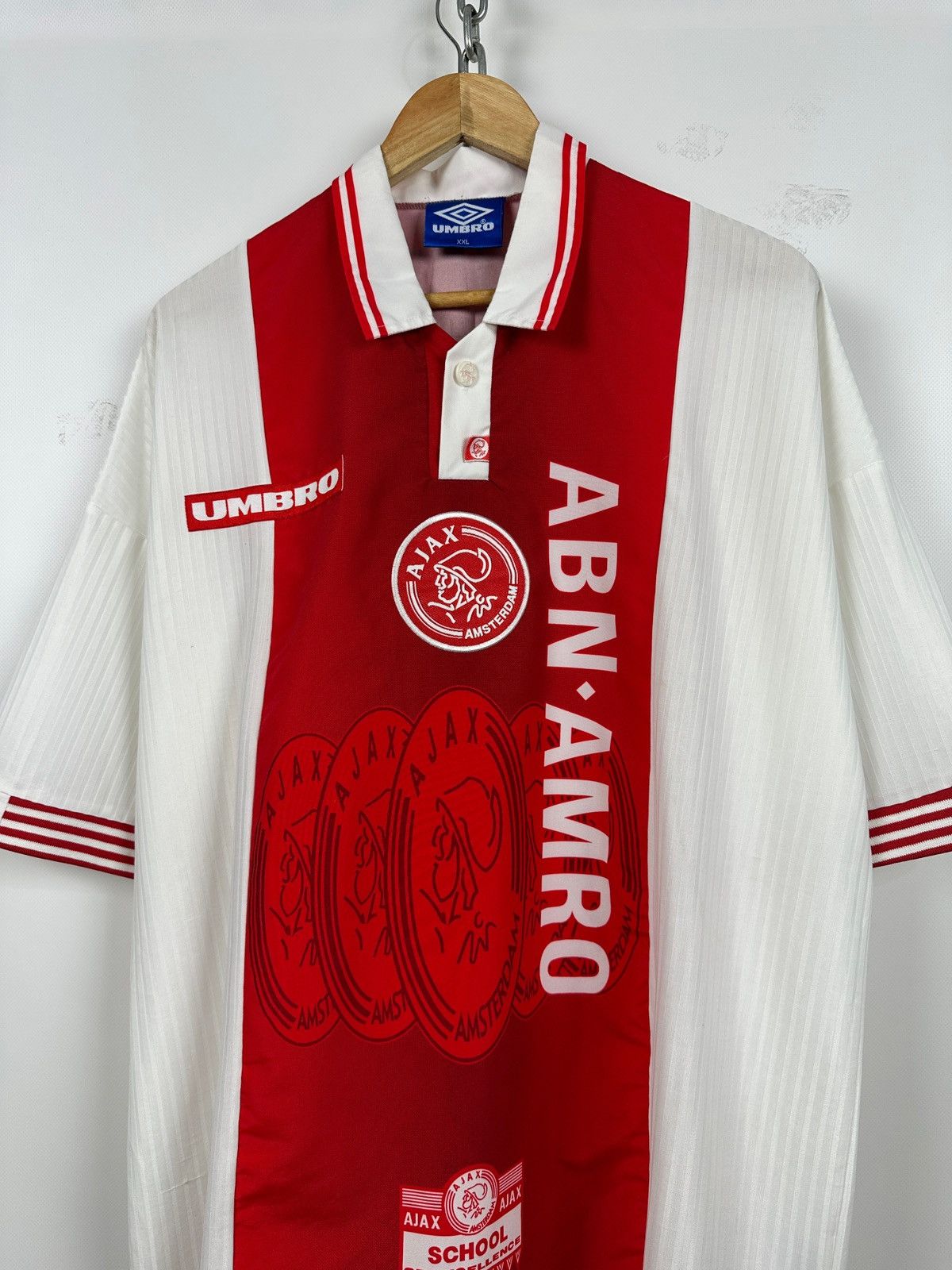 Umbro 1997 Umbro Ajax Amsterdam Litmanen #10 Vintage Soccer Jersey Size US XXL / EU 58 / 5 - 3 Thumbnail