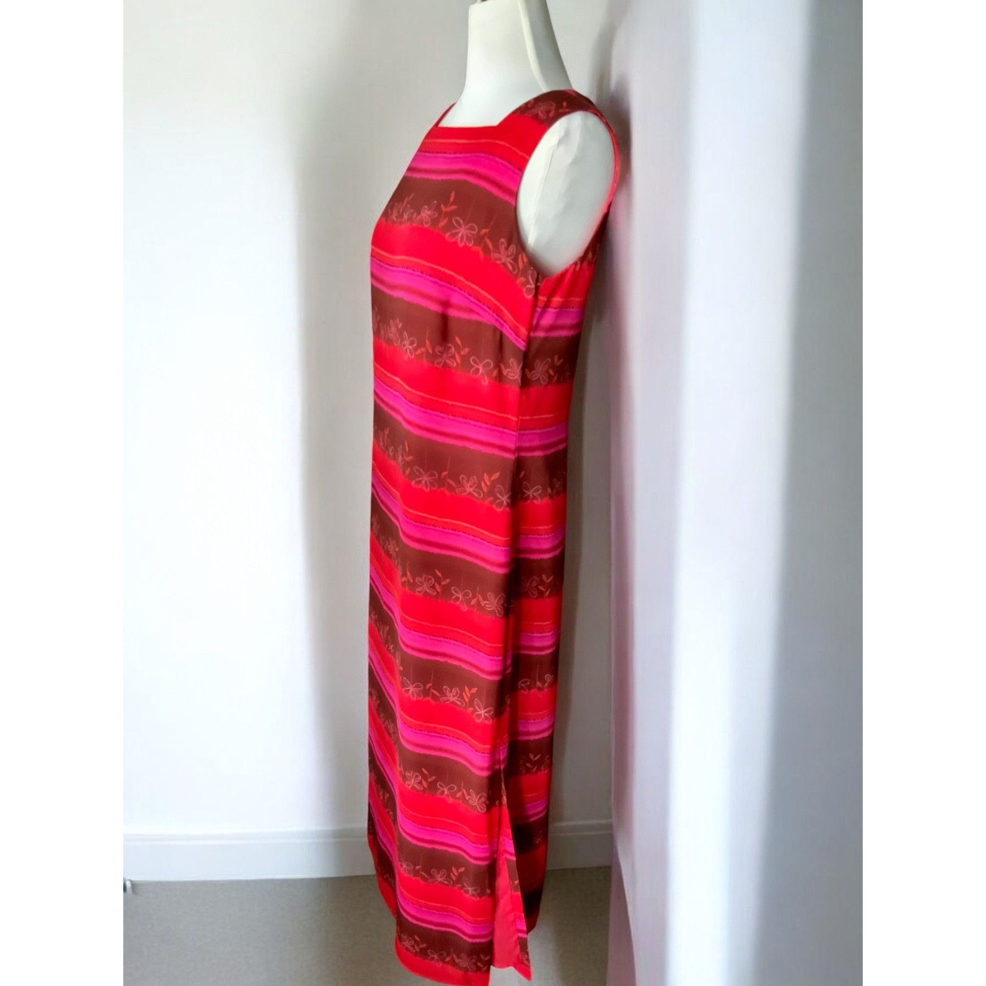 MAGGY LONDON Maggy London Woman Maxi Dress Size 10 Sleeveless Striped Size L / US 10 / IT 46 - 9 Thumbnail