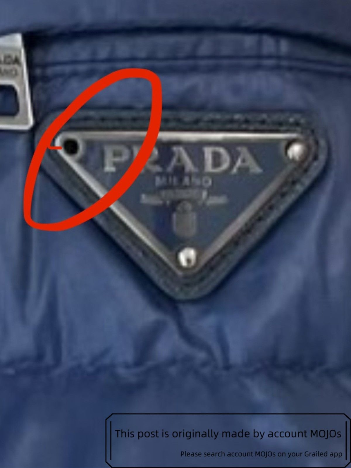 Prada Sz 52 Prada Navy Metal Label Puffer Jacket mojos1313 Size US L / EU 52-54 / 3 - 8 Thumbnail