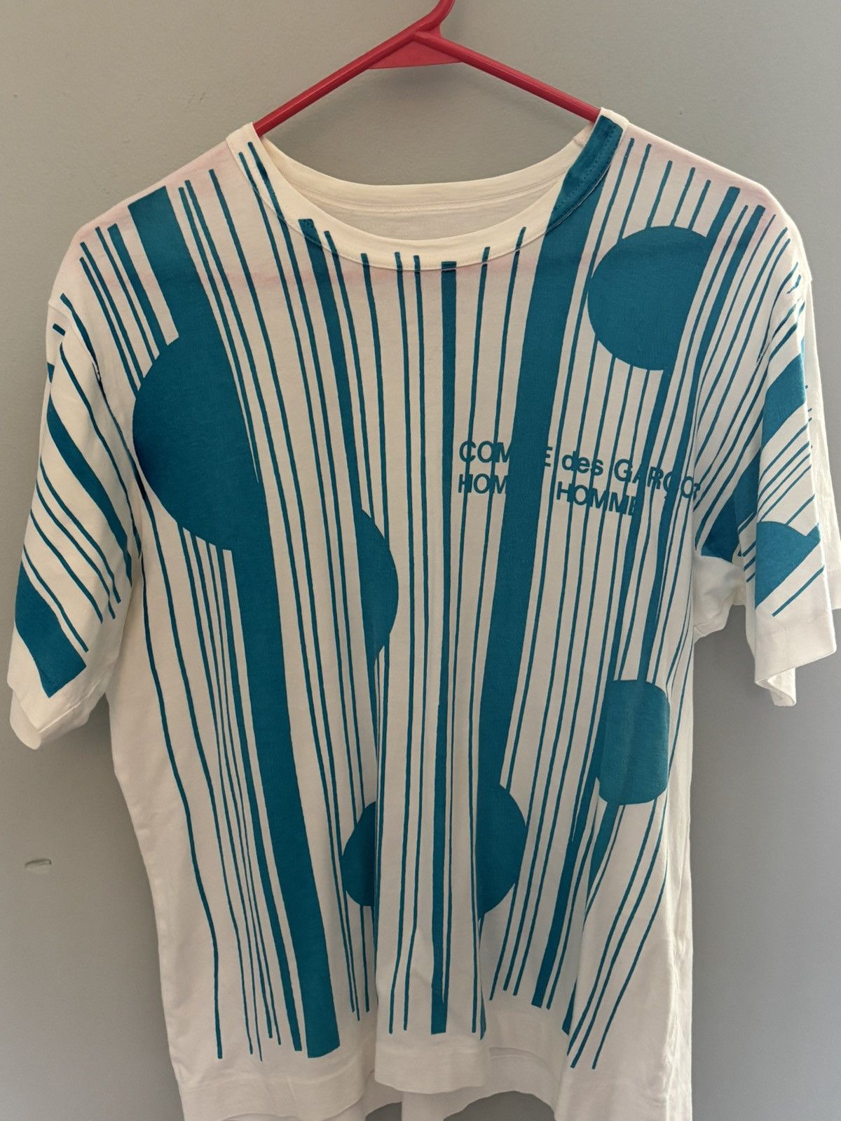 Comme des Garcons Homme Vintage AD1988 CDG Homme Teal Dots T-Shirt Size US L / EU 52-54 / 3 - 1 Thumbnail