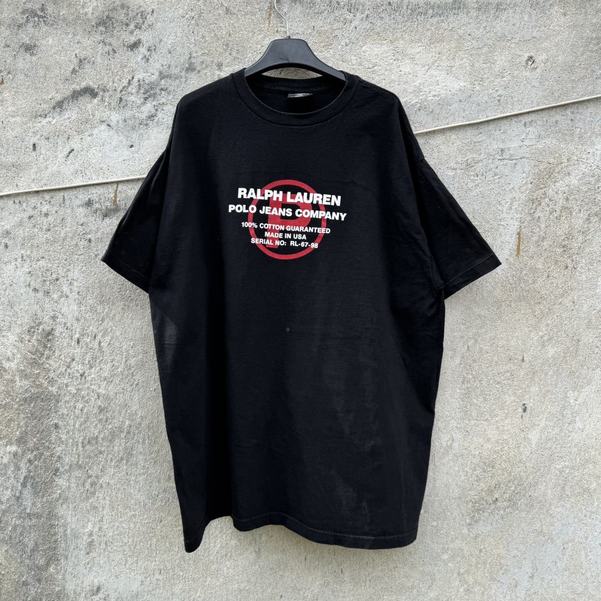 Polo Ralph Lauren Polo Jeans Ralph Lauren Black Logo Tshirt Made in USA L Size US XL / EU 56 / 4 - 1 Thumbnail