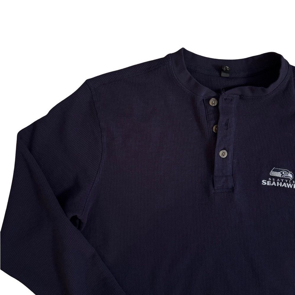 Other Dunbrooke Seattle Seahawks Navy Long Sleeve Waffle Henley S Size US M / EU 48-50 / 2 - 4 Thumbnail
