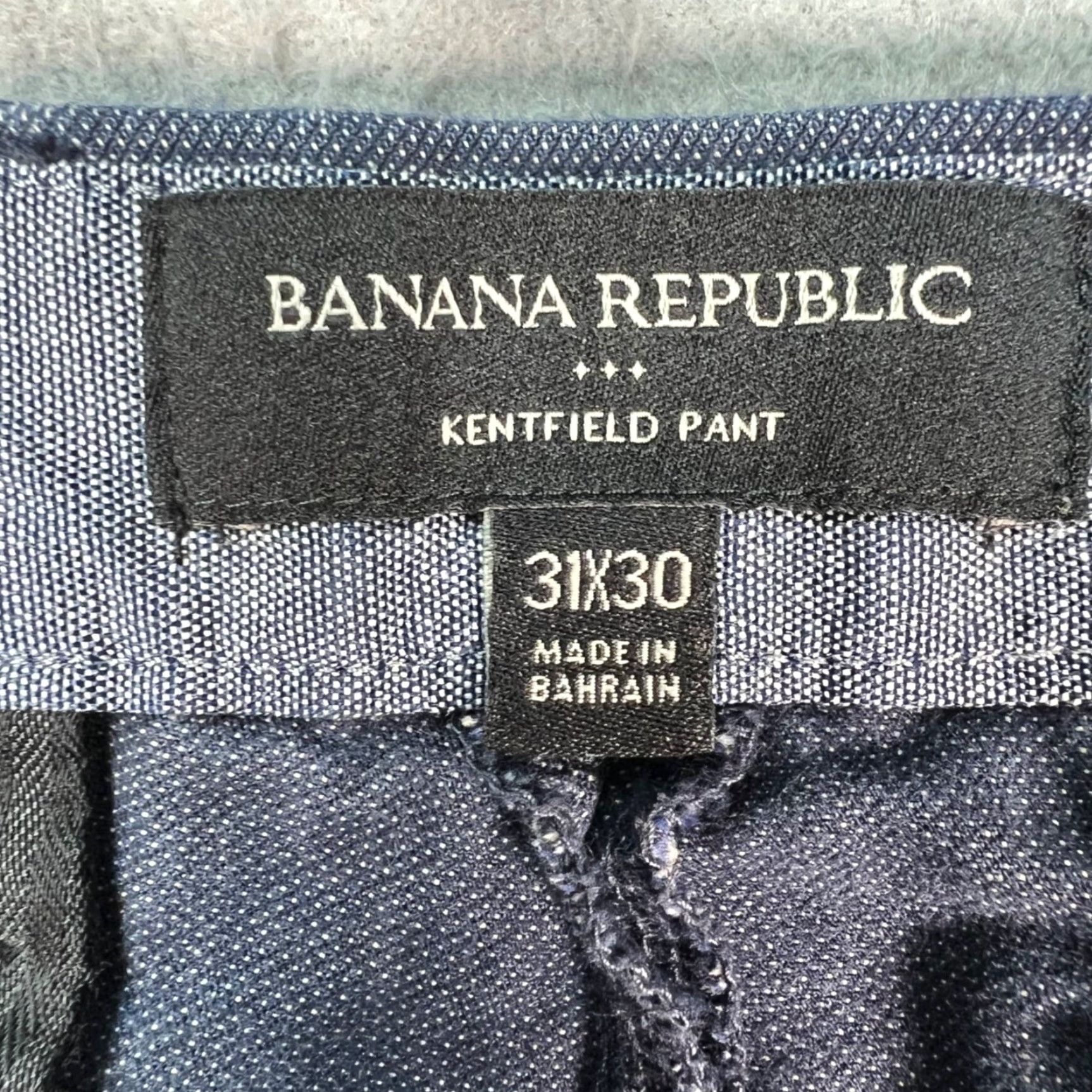 Banana Republic Banana Republic Kentfield Mens Pants Slim Chino Flat Front 31 31x28 Blue Cotton Casual Vintage No Womens Mens? Size US 31 - 3 Thumbnail