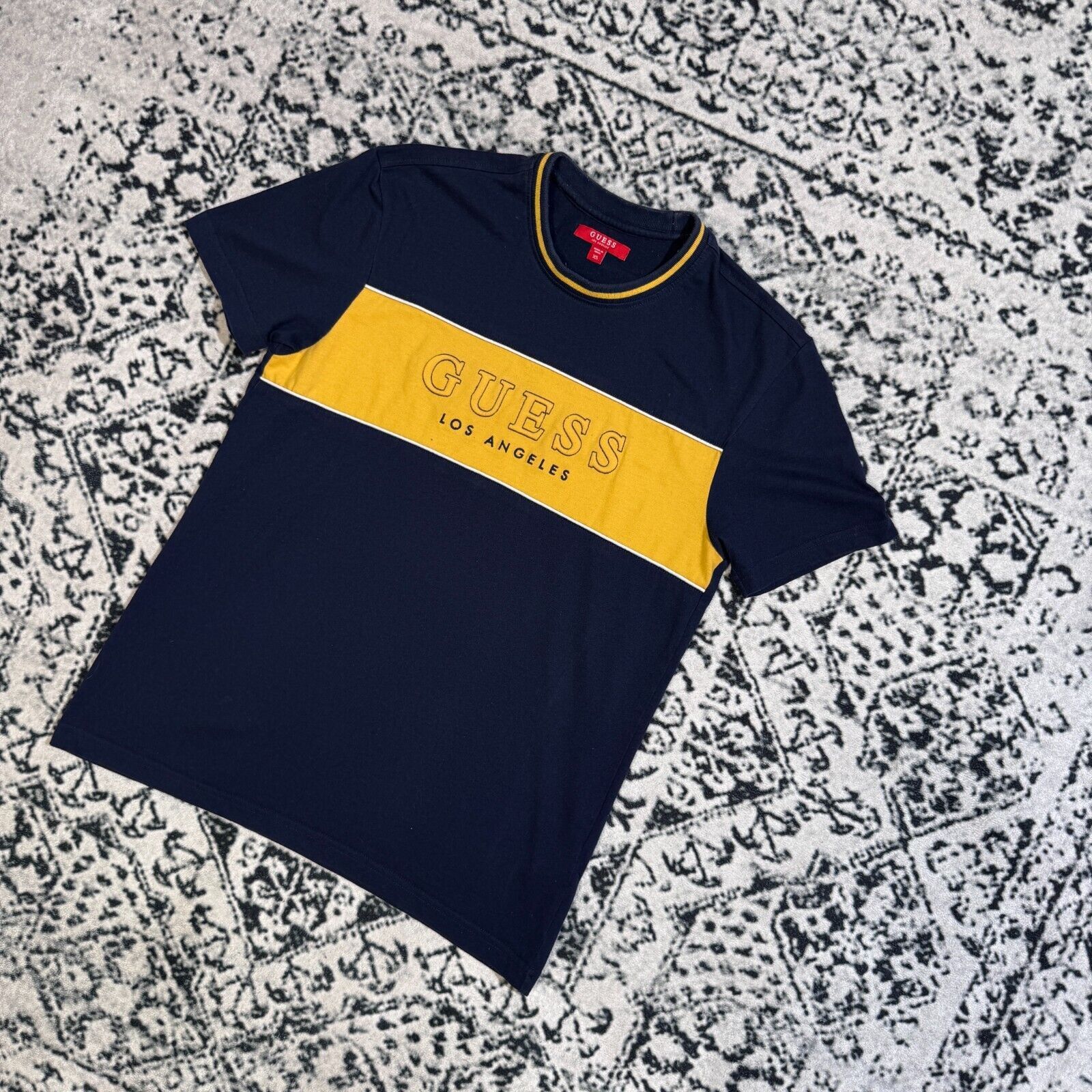 Guess × Vintage Vintage GuessNavy Yellow Cotton T-Shirt Size XS Asap Rocky Size US XS / EU 42 / 0 - 2 Thumbnail
