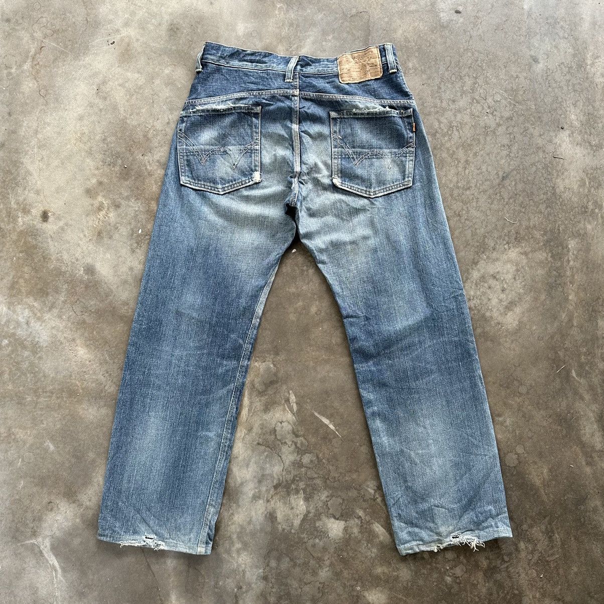 Japanese Brand Vintage Edwin Faded Distressed Denim Jean Pant W34 Size US 34 / EU 50 - 10 Thumbnail
