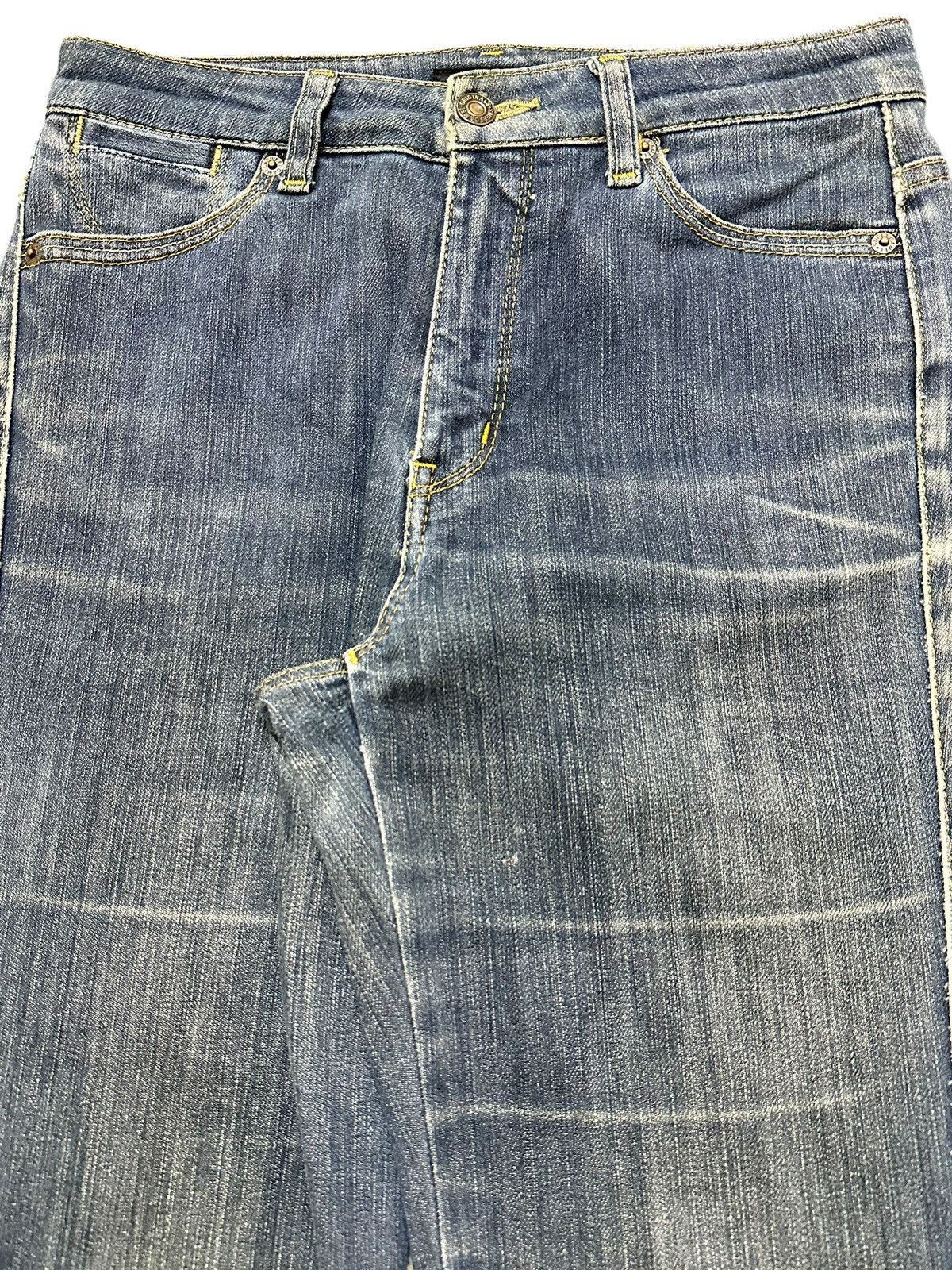 Japanese Brand Vintage Japanese Brand Blue Faded Wash Whiskers Bootcut Jean Size US 28 / EU 44 - 4 Thumbnail