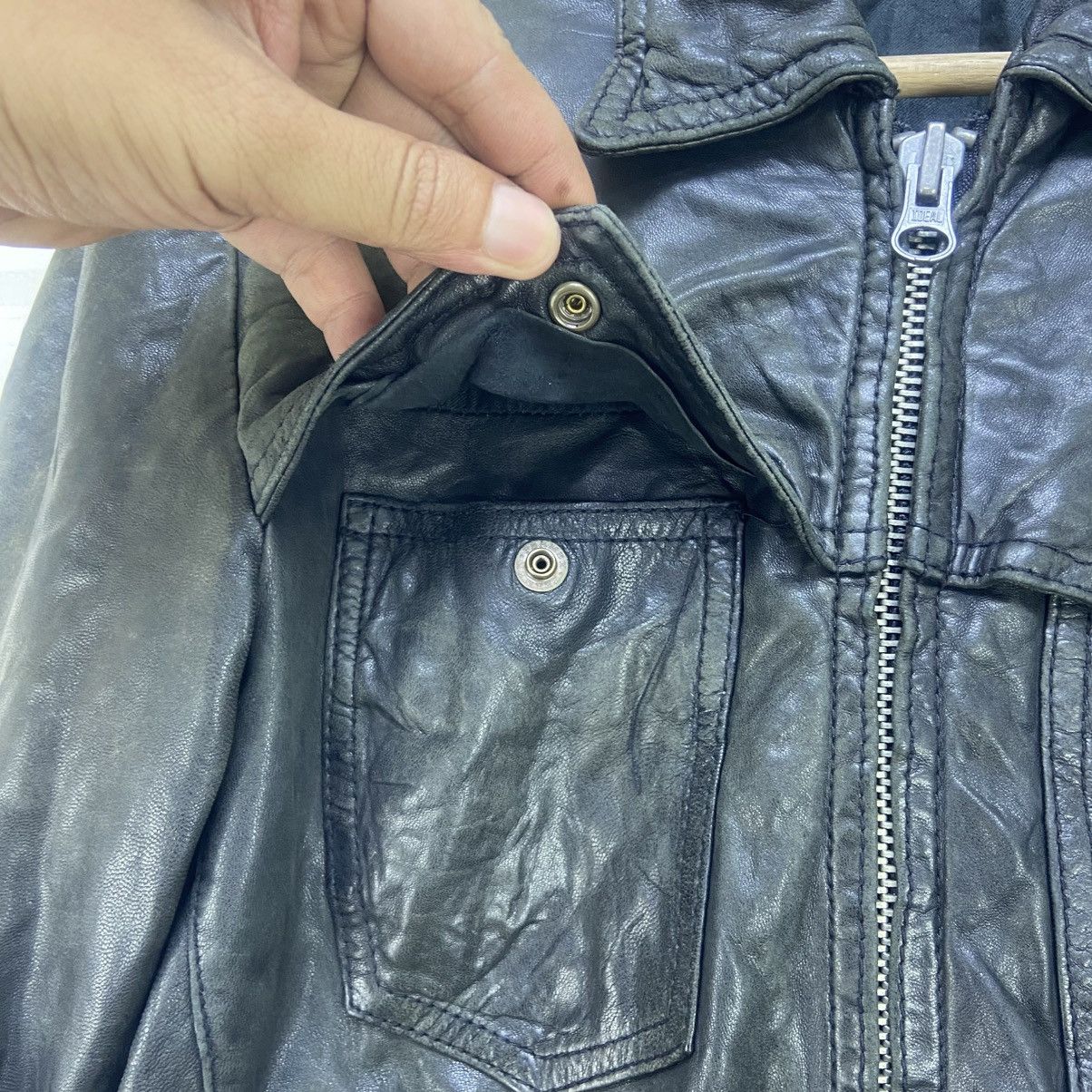 Ships Jet Blue Japanese Brand Ships Jet Blue Sheepskin Leather Jacket Size US XS / EU 42 / 0 - 9 Thumbnail
