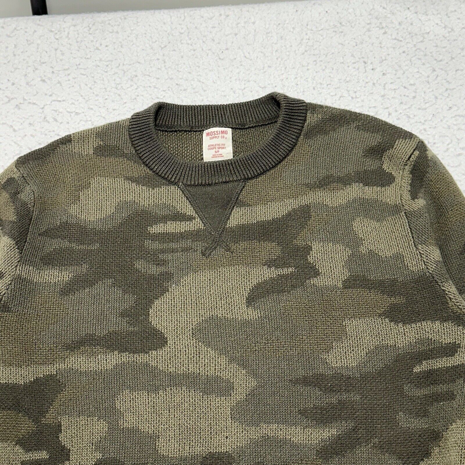 Mossimo Mossimo Small Green Camo Cotton Pullover Tight Knit Sweater Size US S / EU 44-46 / 1 - 2 Thumbnail