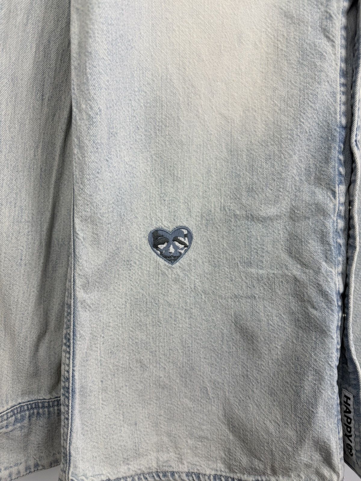 Zadig & Voltaire 🇫🇷 Y2K Zadig & Voltaire Skull Heart Happy Jeans Shirt Retro Size US S / EU 44-46 / 1 - 4 Thumbnail