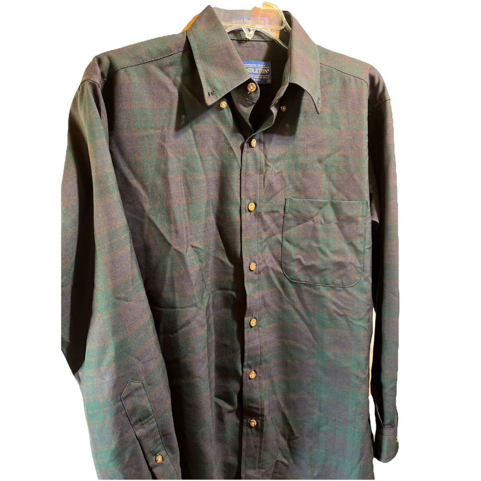 Pendleton Pendleton Black Watch Tartan Green Plaid Men’s Shirt S Wool Size US S / EU 44-46 / 1 - 1 Thumbnail