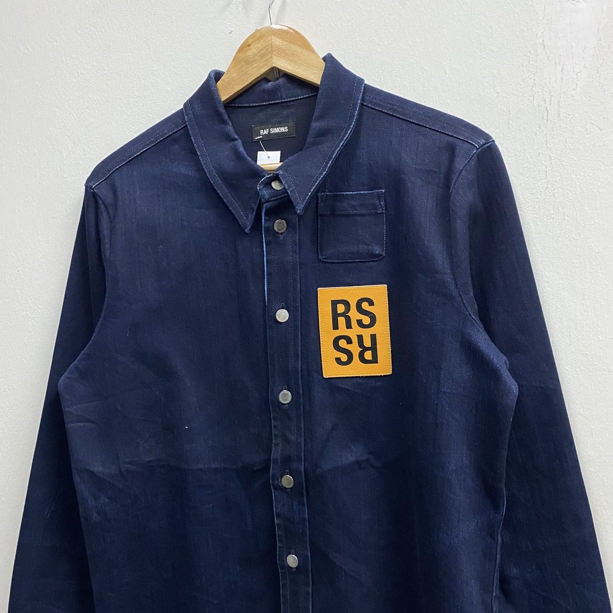 Raf Simons RAF simons Denim Shirt With Leather Patch Size US M / EU 48-50 / 2 - 4 Thumbnail