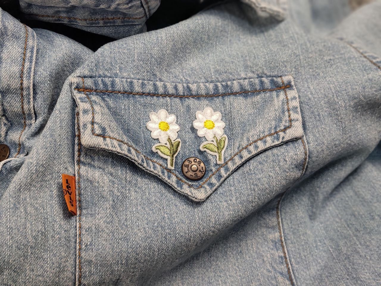 Levi's Vintage 90's Levis Orange Tab denim Classic Buttons Shirt Size US M / EU 48-50 / 2 - 15 Thumbnail