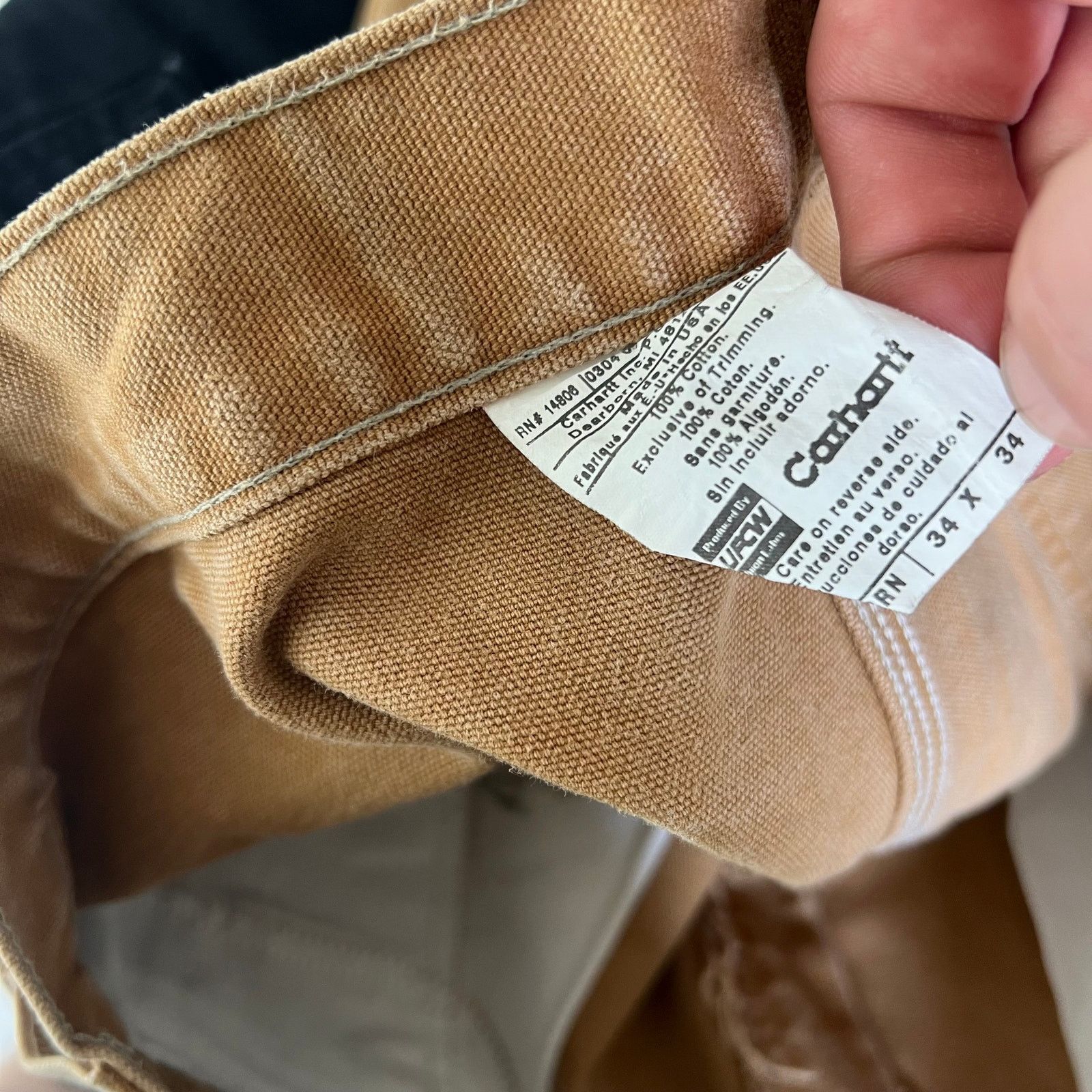 Carhartt × Vintage Carhartt brown double knee work wear carpenter pants Size US 34 / EU 50 - 6 Thumbnail
