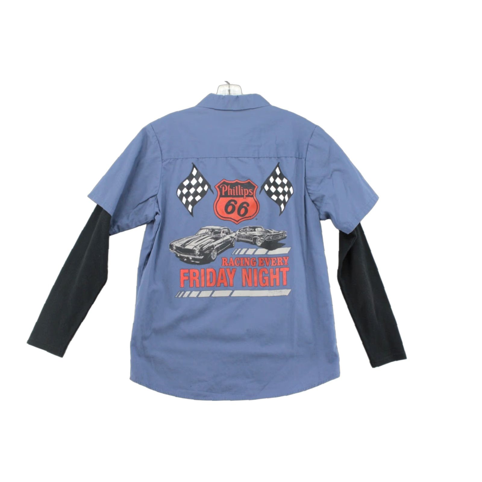 Vintage VINTAGE Phillips 66 Racing Shirt Men's Small Blue Thermal Long Sleeves Button Up Retro Size US S / EU 44-46 / 1 - 1 Thumbnail
