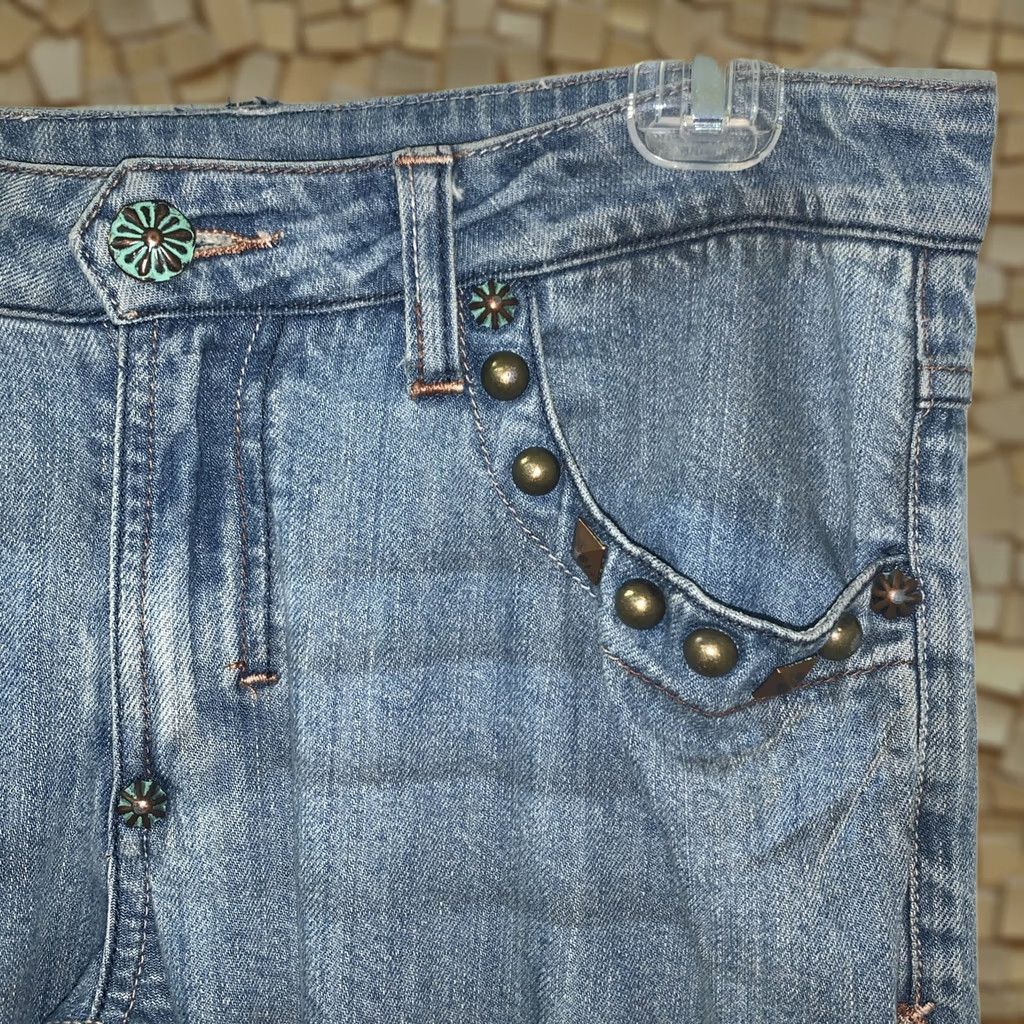 Doublet Double D Ranch Women’s Jeans Embellished Denim 30” Waist 31” Inseam Size 10 Blue Size 32" / US 10 / IT 46 - 1 Thumbnail