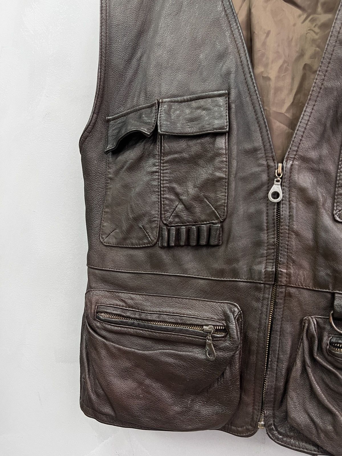 Harley Davidson Multipocket leather vest japanese issey miyake style 90s Size US M / EU 48-50 / 2 - 5 Thumbnail