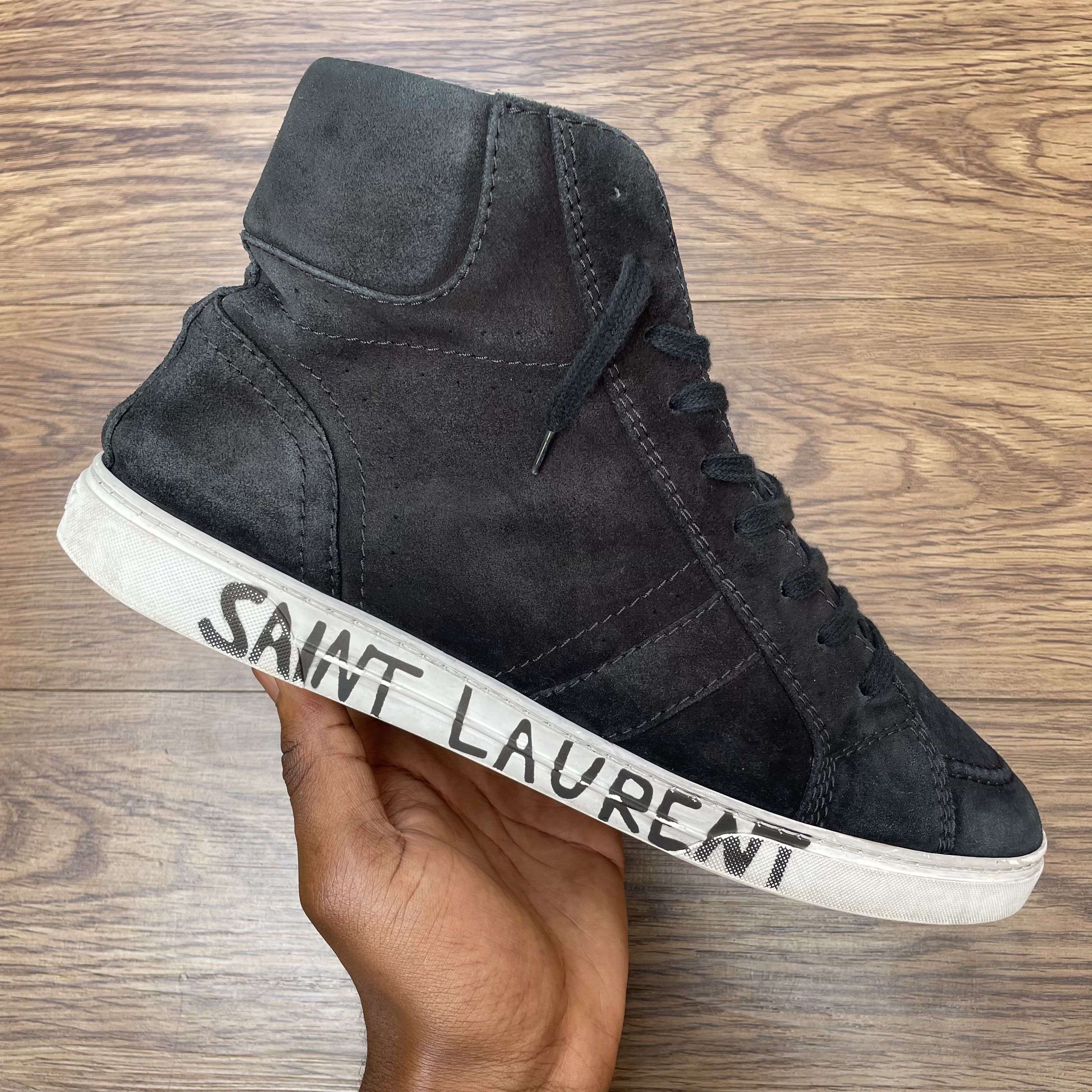 Saint Laurent Paris Saint Laurent Joe High Top Sneaker Size US 12 / EU 45 - 3 Thumbnail