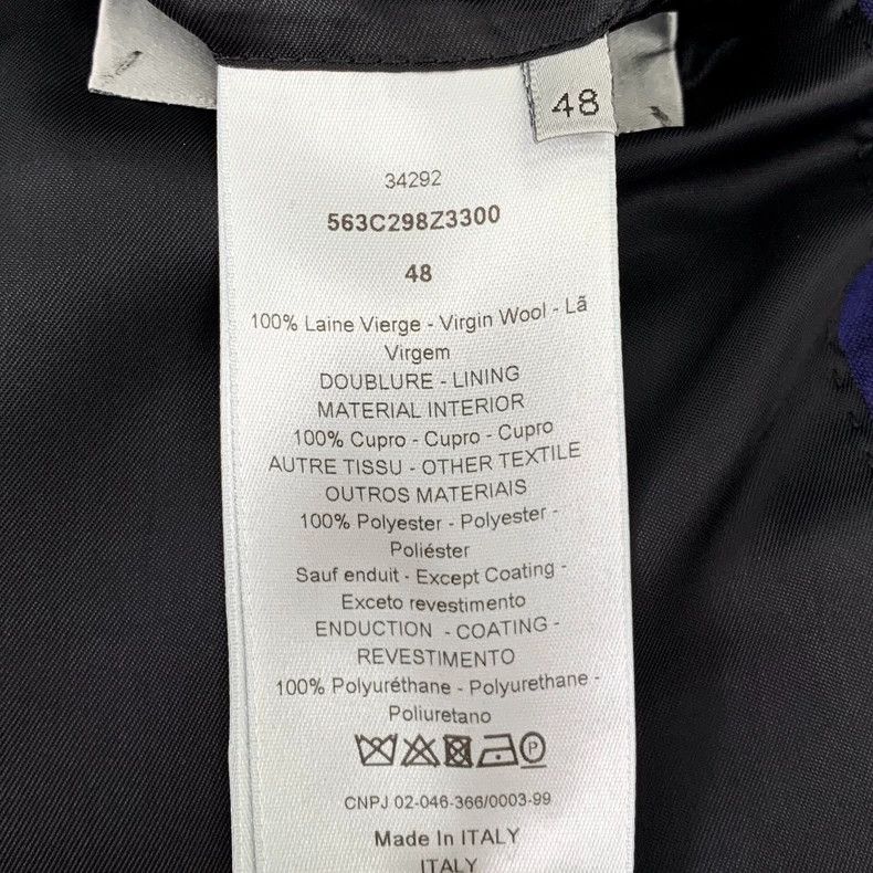 Dior Dior Dark blue wool lapel single-breasted suit 2501-Nextarr Size 48R - 6 Thumbnail