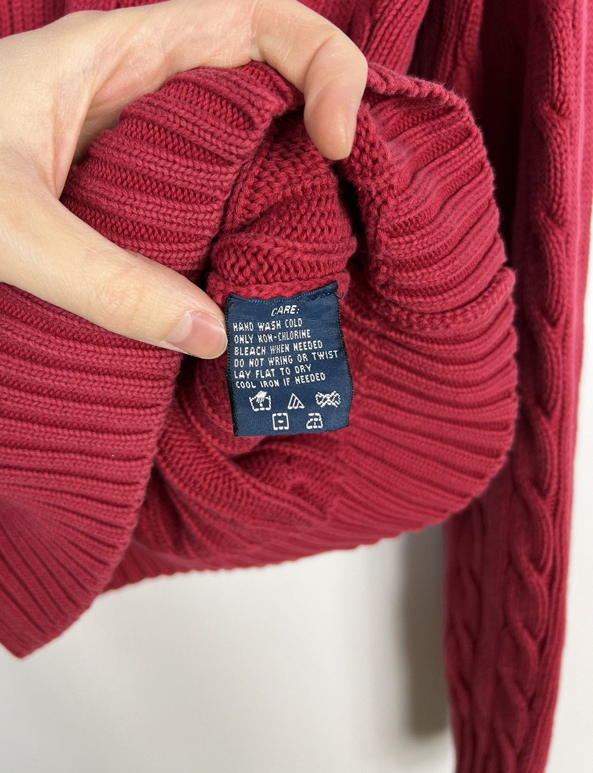 Polo Ralph Lauren × Ralph Lauren Braid Sweater Polo Ralph Lauren Red Women Size M / US 6-8 / IT 42-44 - 3 Thumbnail