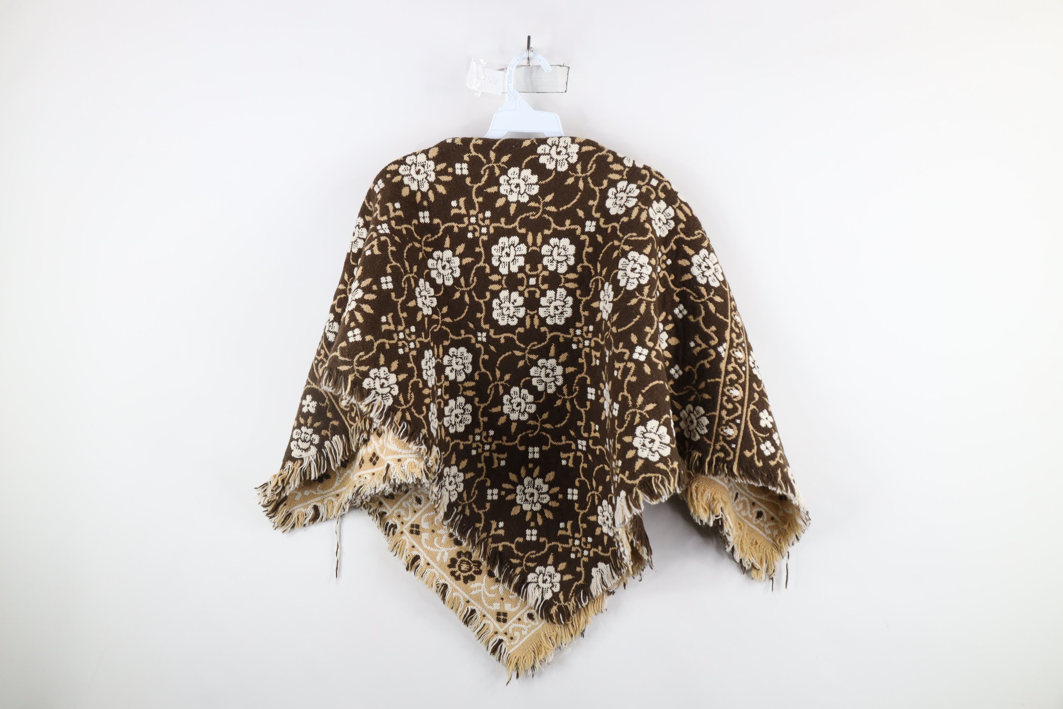 Vintage Vintage 60s 70s Mid Century Modern Blanket Poncho Sweater Size ONE SIZE - 8 Thumbnail